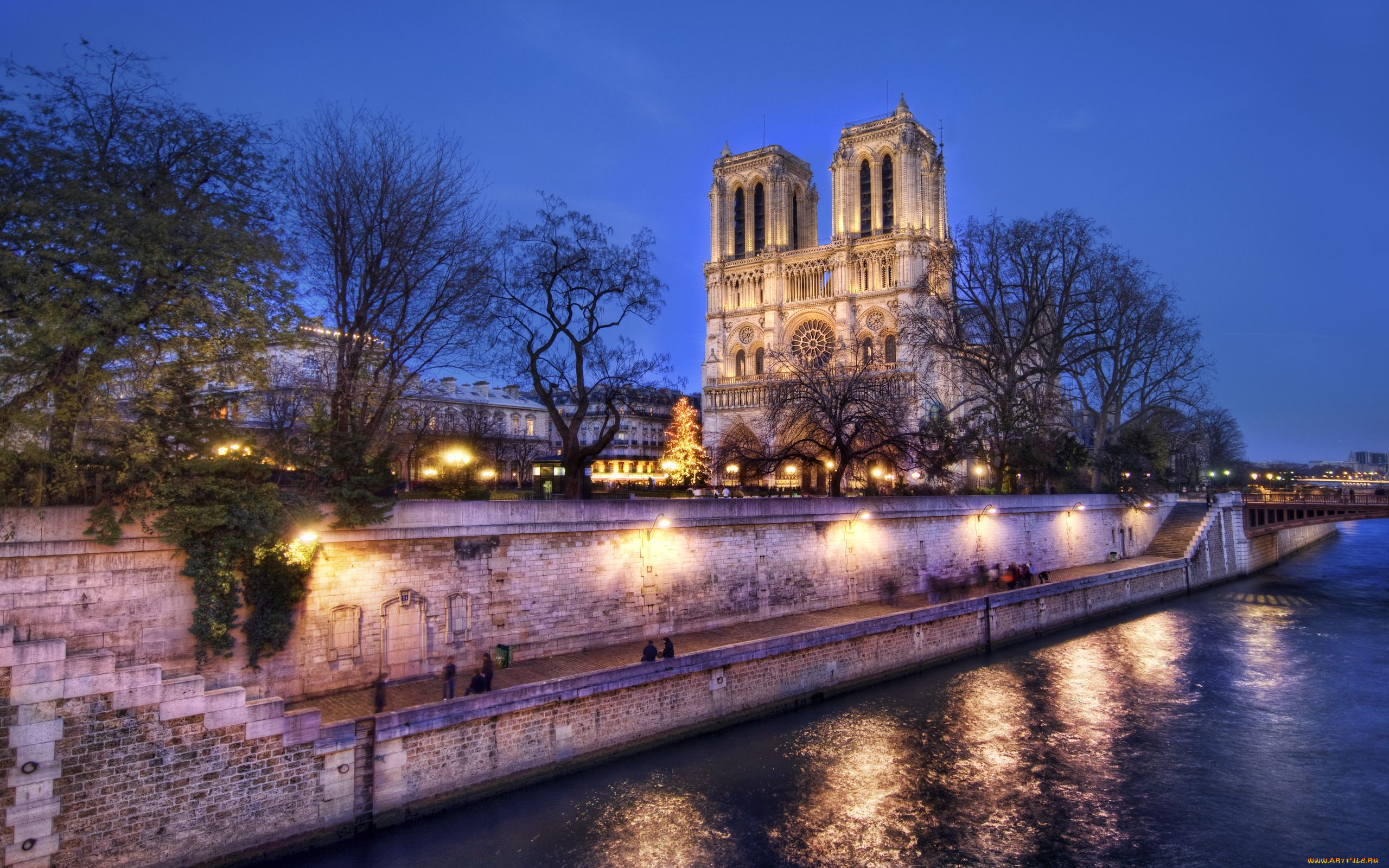 notre, dame, de, paris, города, париж, франция