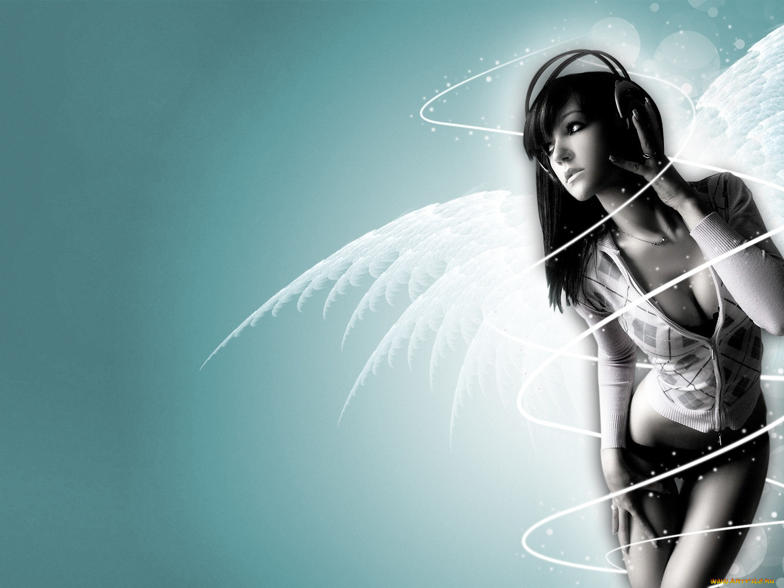 -Unsort, Креатив, девушки, unsort, креатив, девушка, наушники