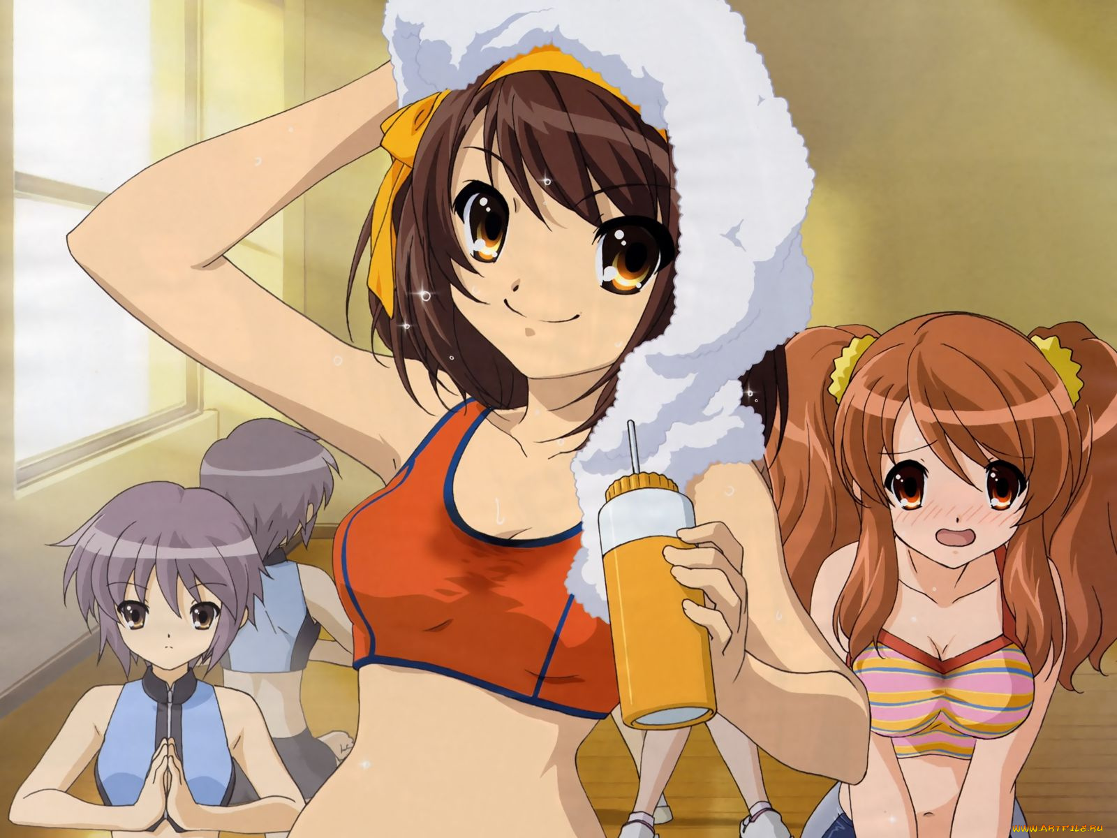 аниме, the, melancholy, of, haruhi, suzumiya, девушки