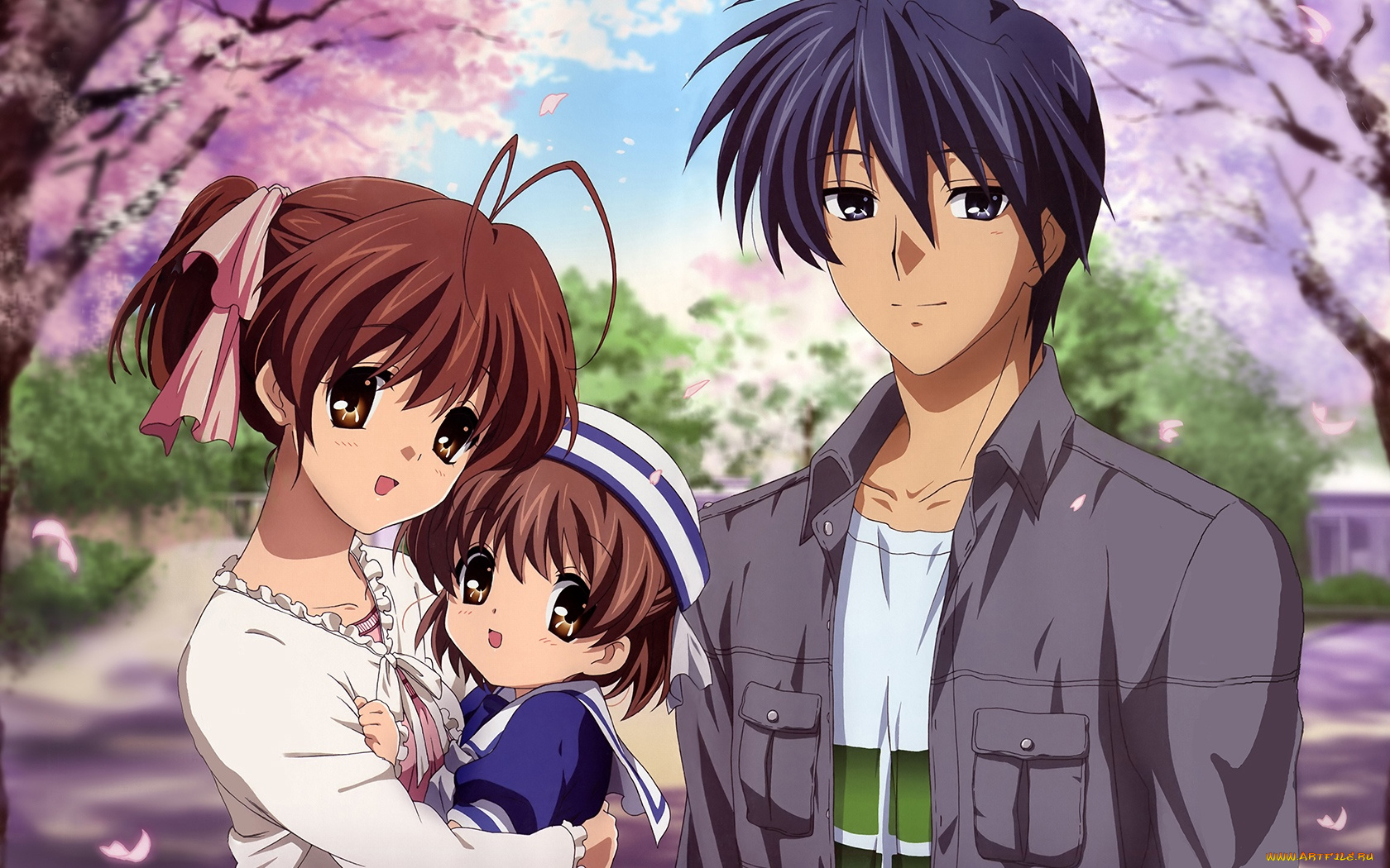 аниме, clannad, девушки