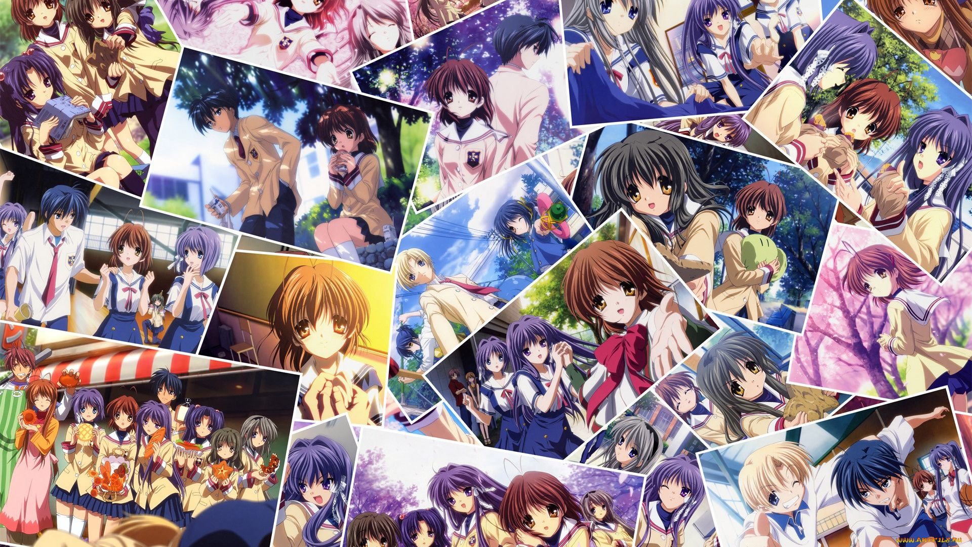 аниме, clannad, девушки