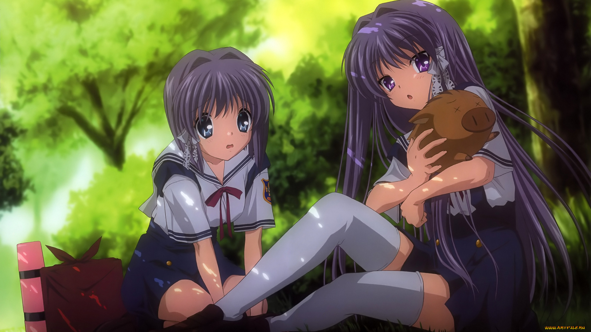 аниме, clannad, девушки