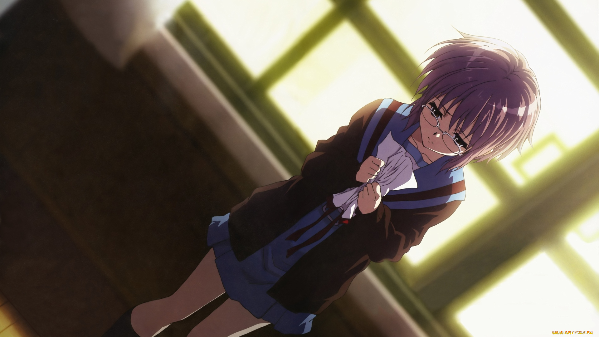 аниме, the, melancholy, of, haruhi, suzumiya, девушка, nagato, yuki