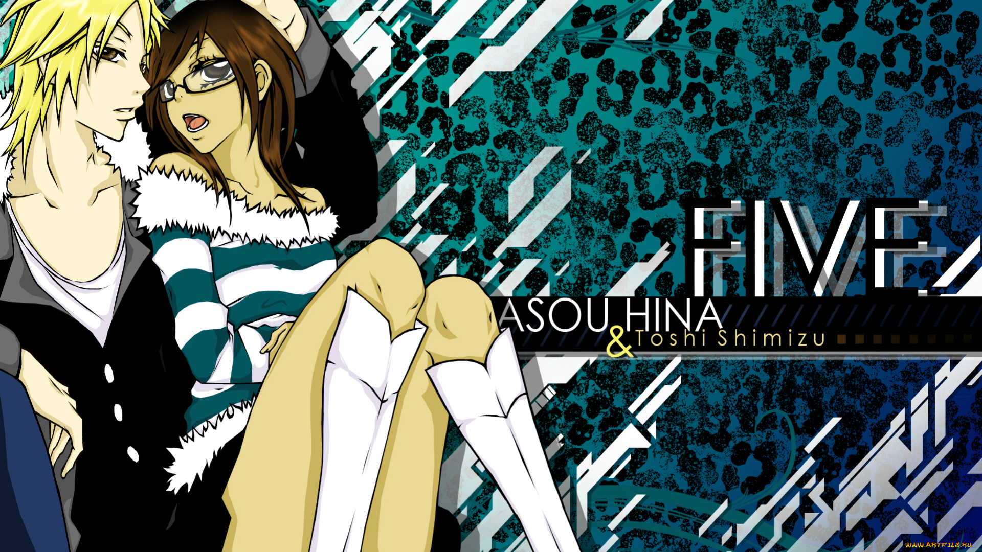 five, аниме, парень, девушка