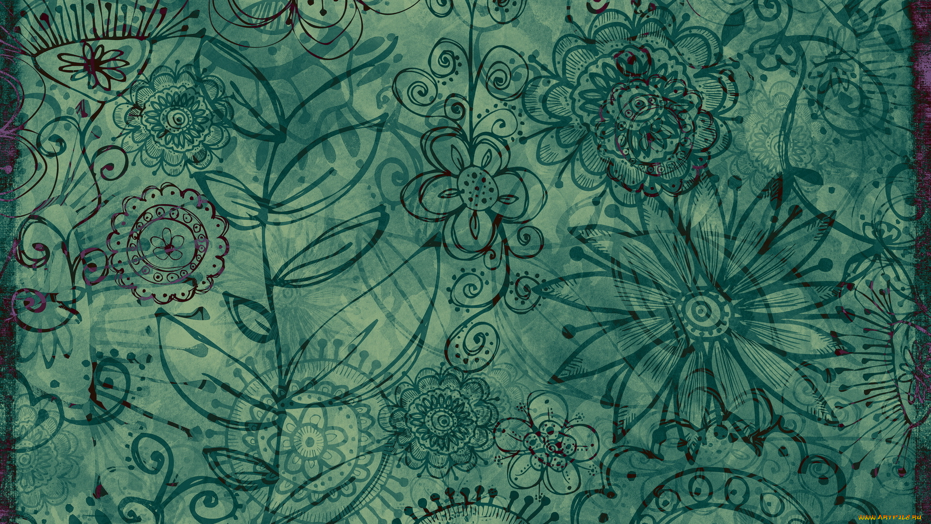 векторная, графика, текстура, фон, цветы