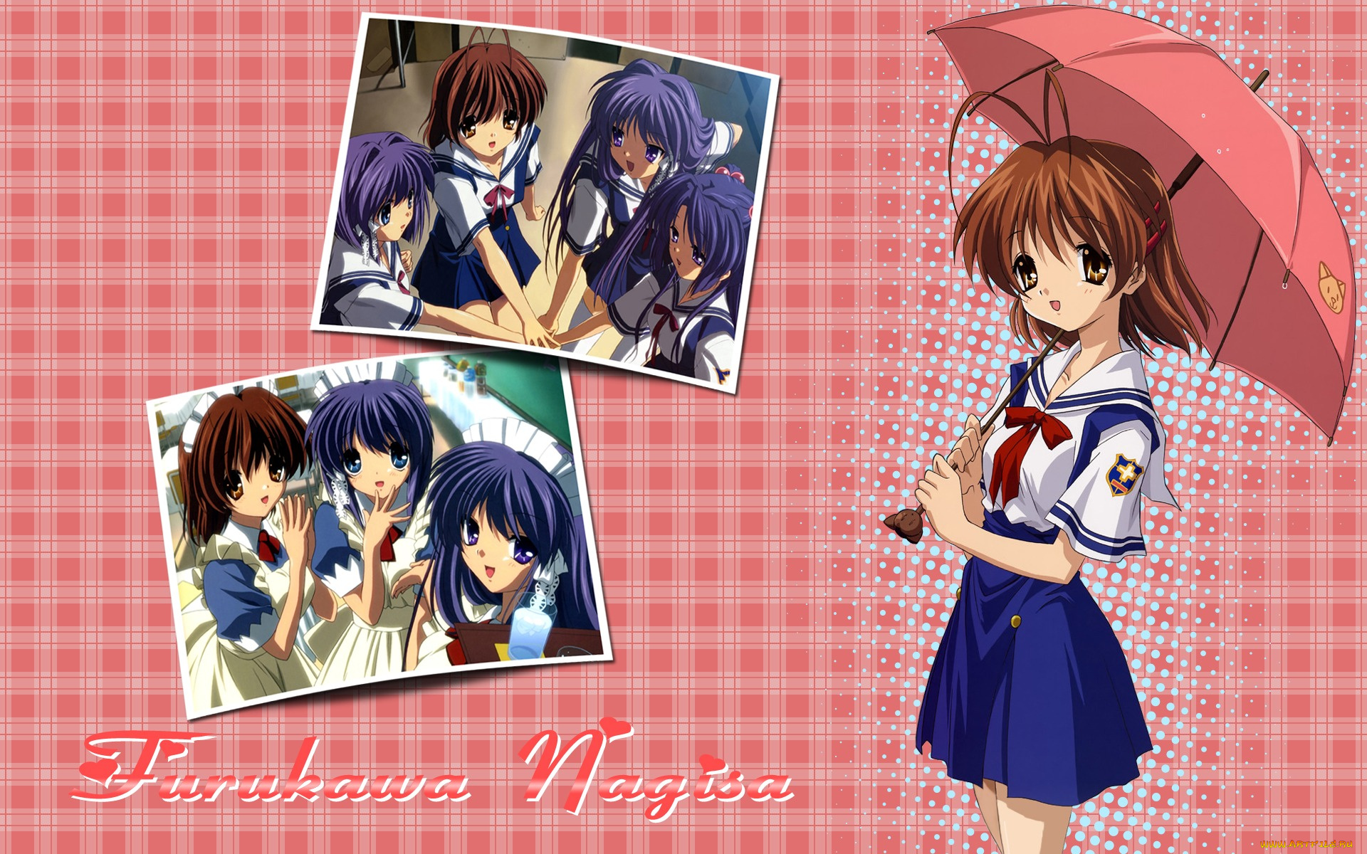 аниме, clannad, девушки