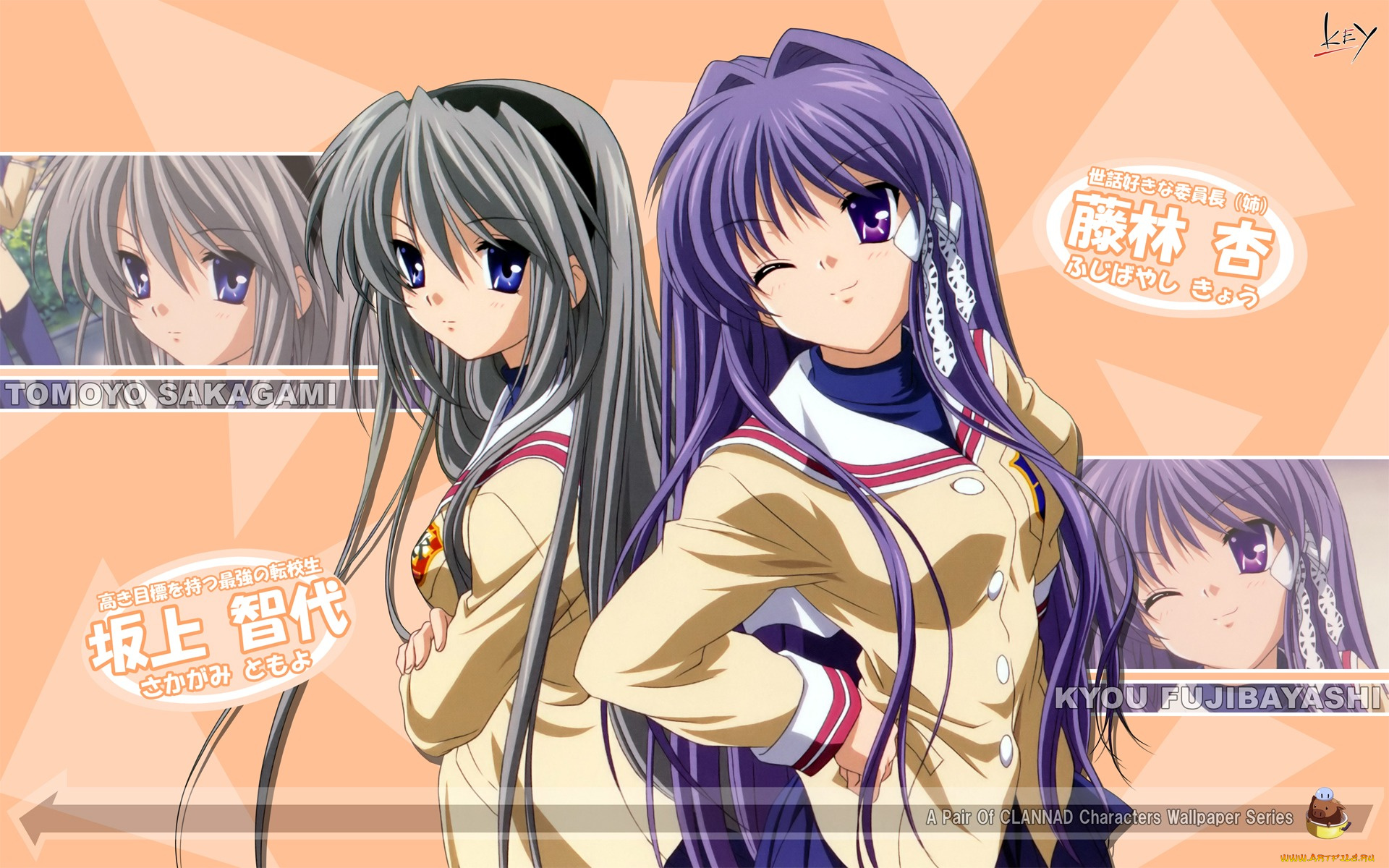 аниме, clannad, девушки