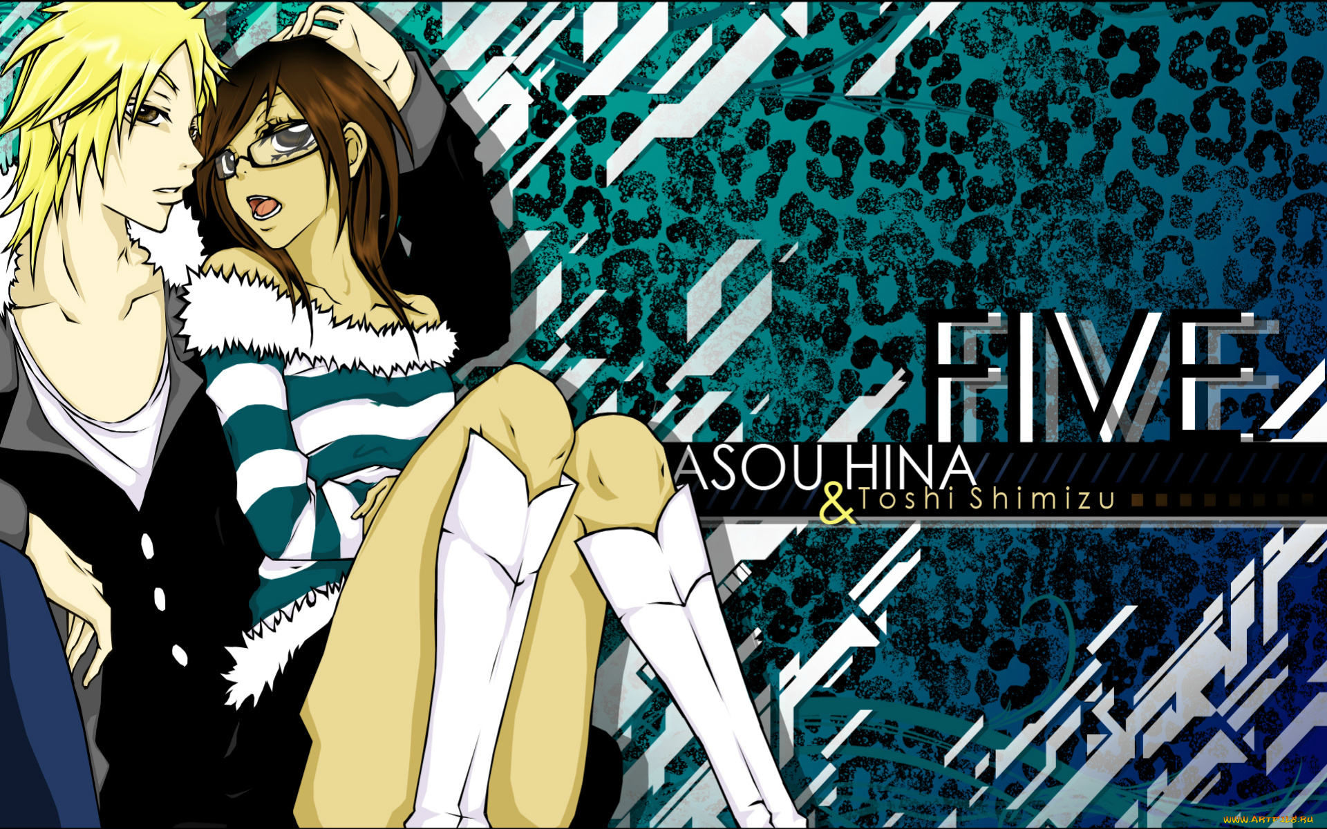 five, аниме, парень, девушка