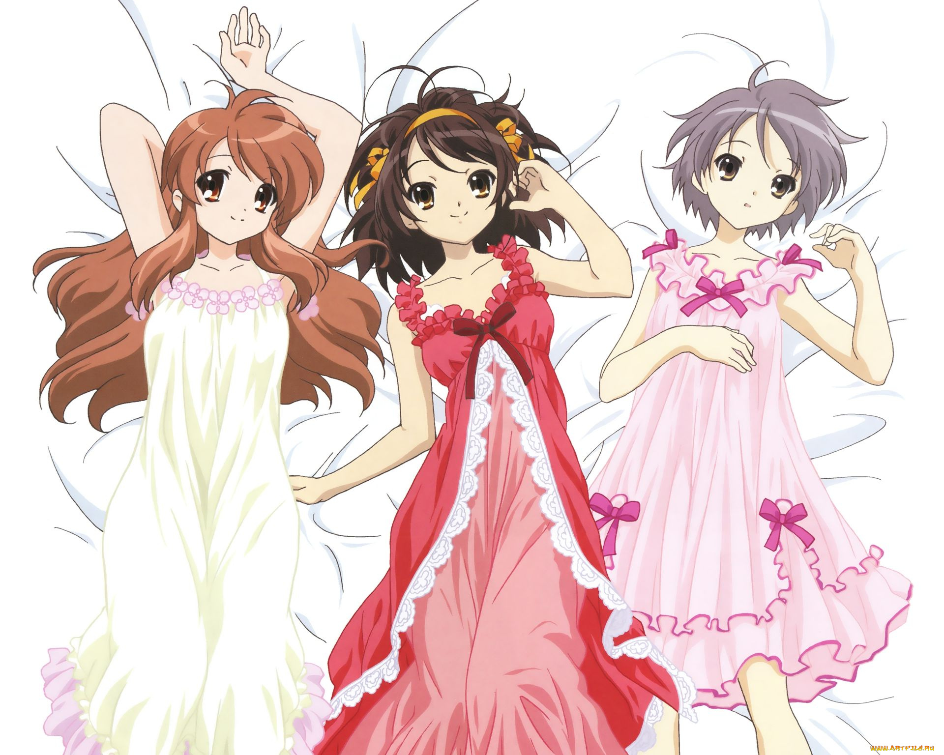 аниме, the, melancholy, of, haruhi, suzumiya, девушки