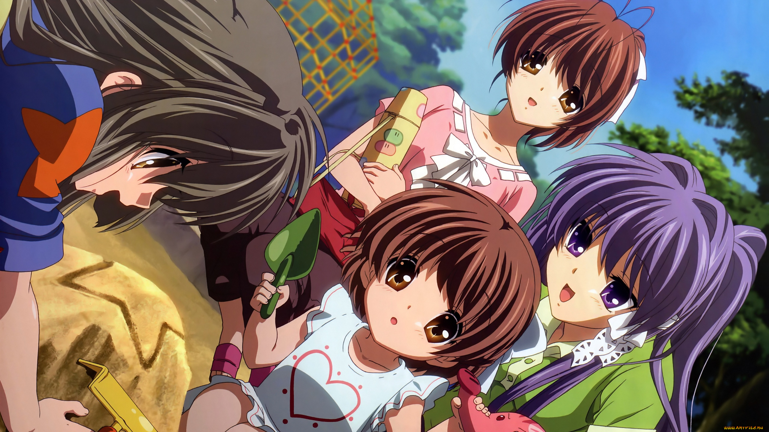 аниме, clannad, девушки, fuko, ibuki, kyou, fujibayashi, nagisa, furukawa, ushio, okazaki