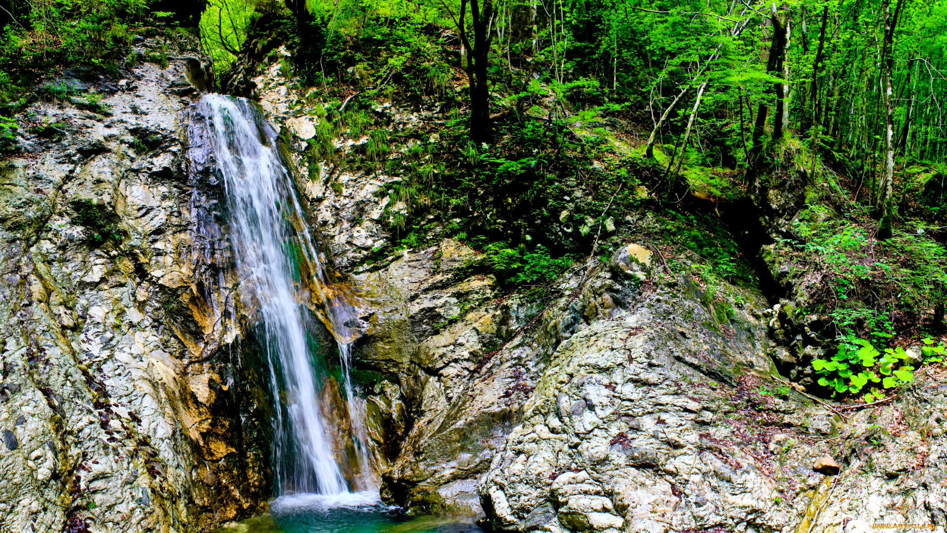 словения, first, ribnica, waterfall, природа, водопады