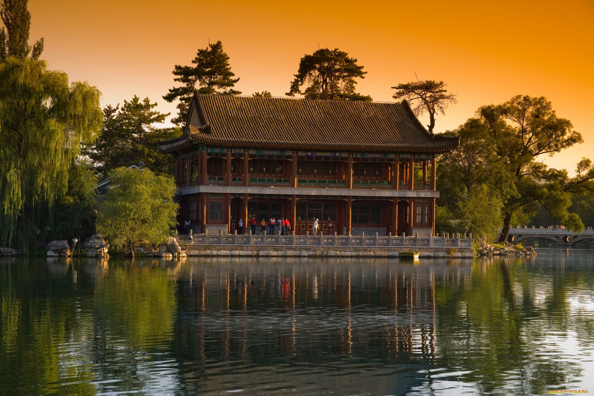 города, здания, дома, озеро, дом