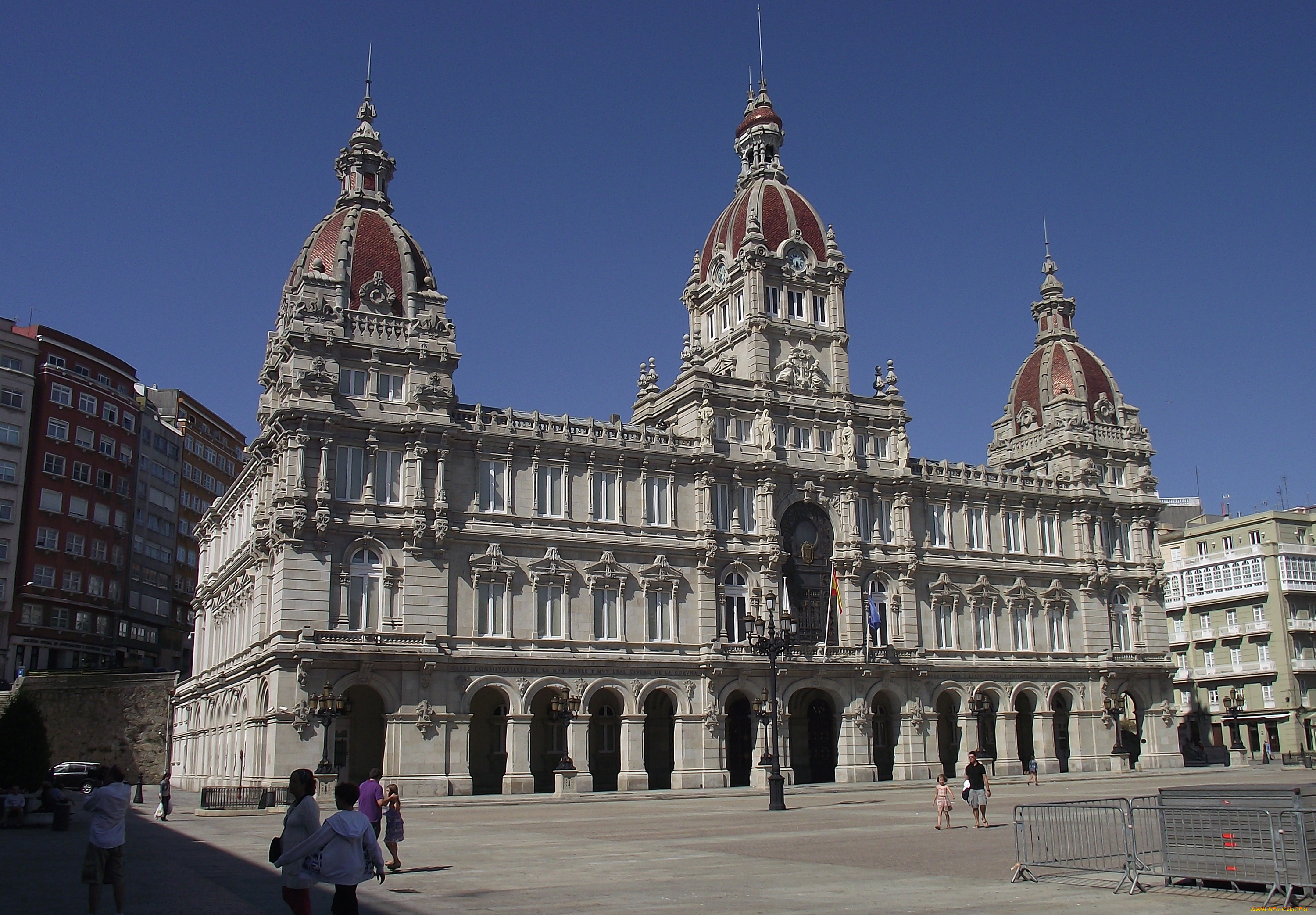 ла, корунья, испания, города, здания, дома, дом