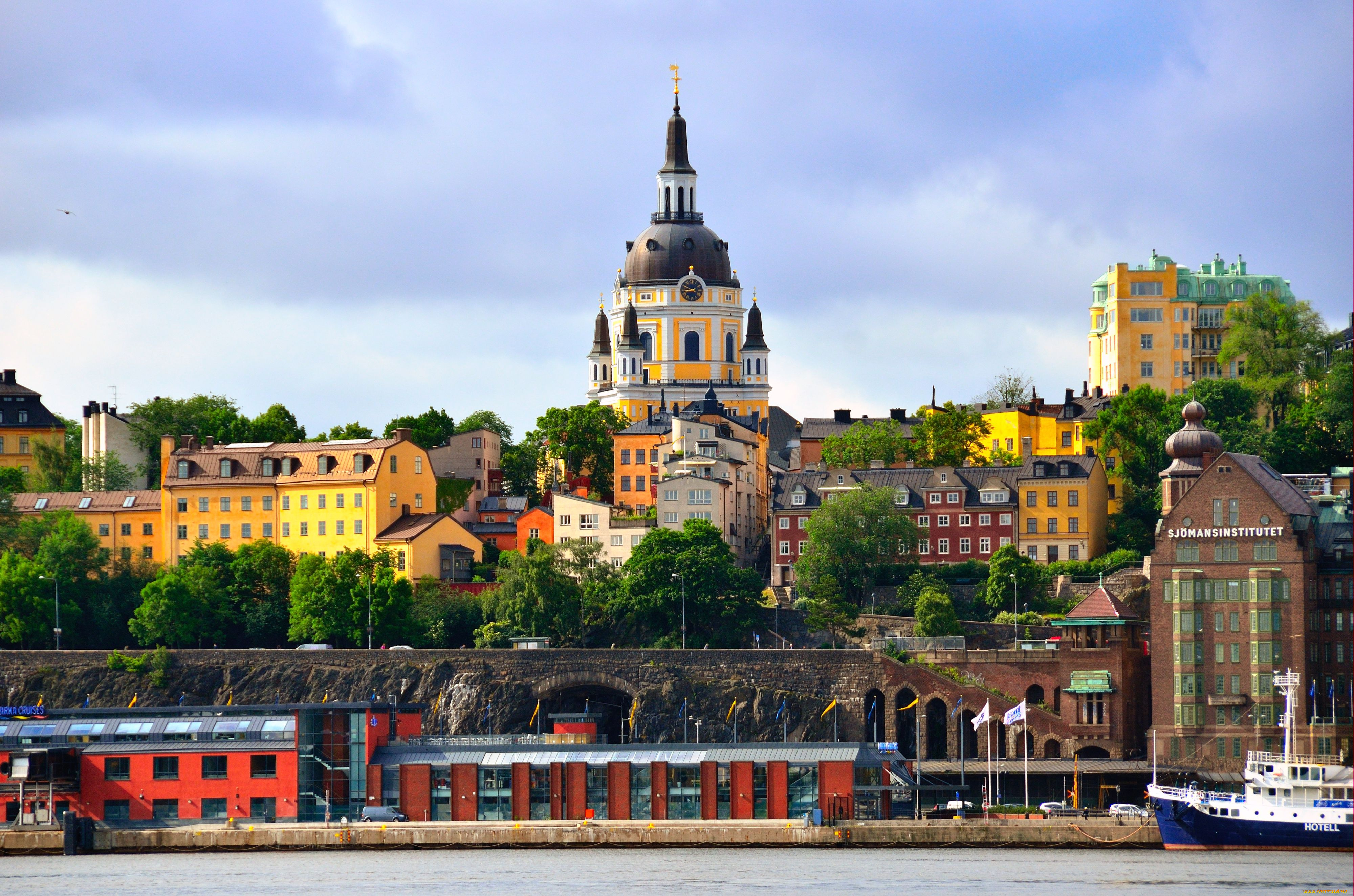 города, стокгольм, швеция, здания