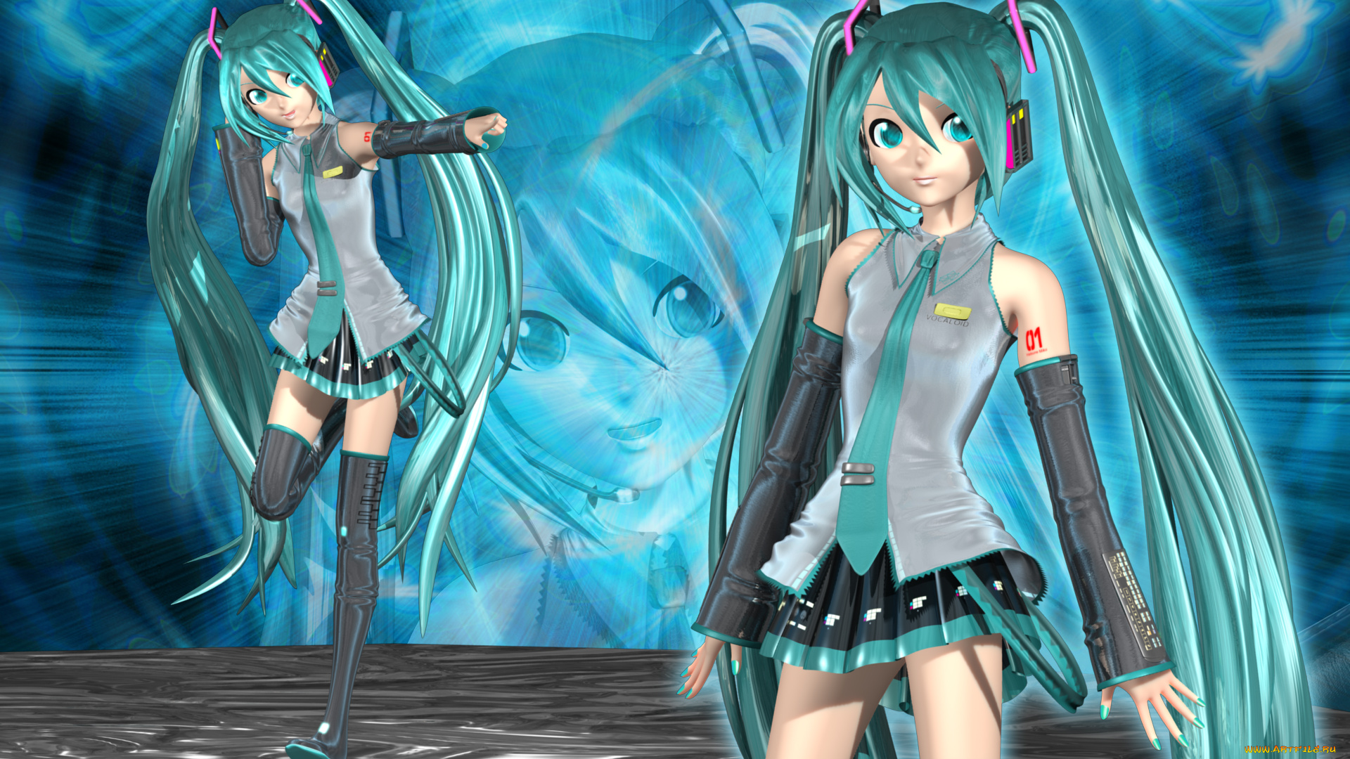 3д, графика, anime, аниме, vocaloid