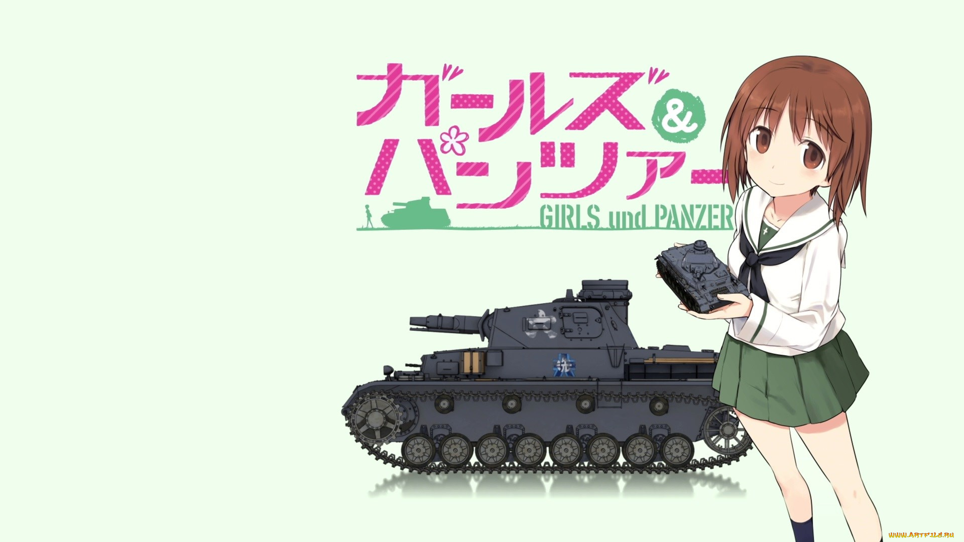 girls, und, panzer, аниме, танк, девушка