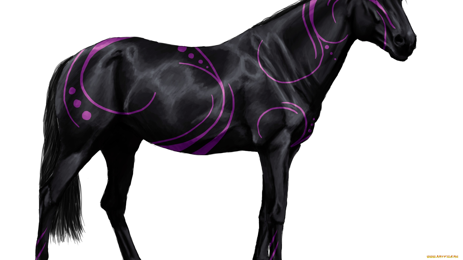 рисованные, животные, сказочные, мифические, лошадь