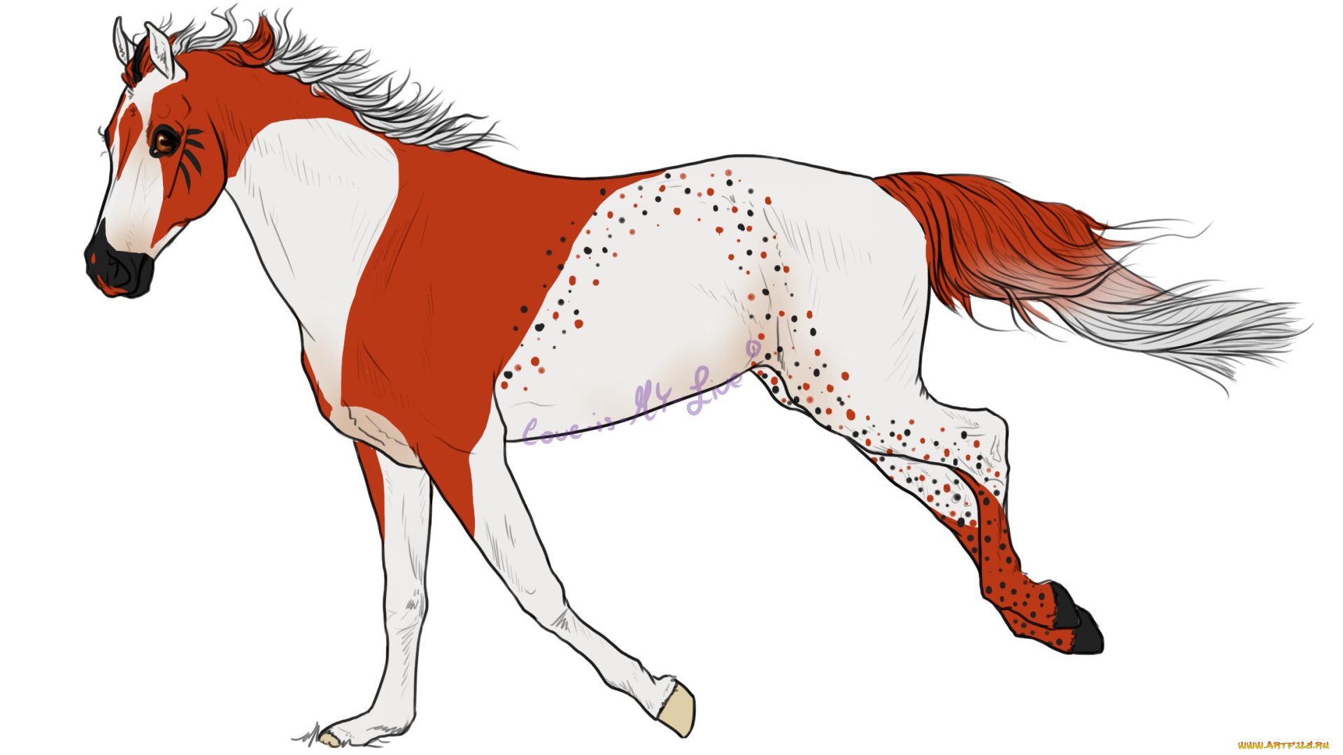 рисованные, животные, сказочные, мифические, лошадь