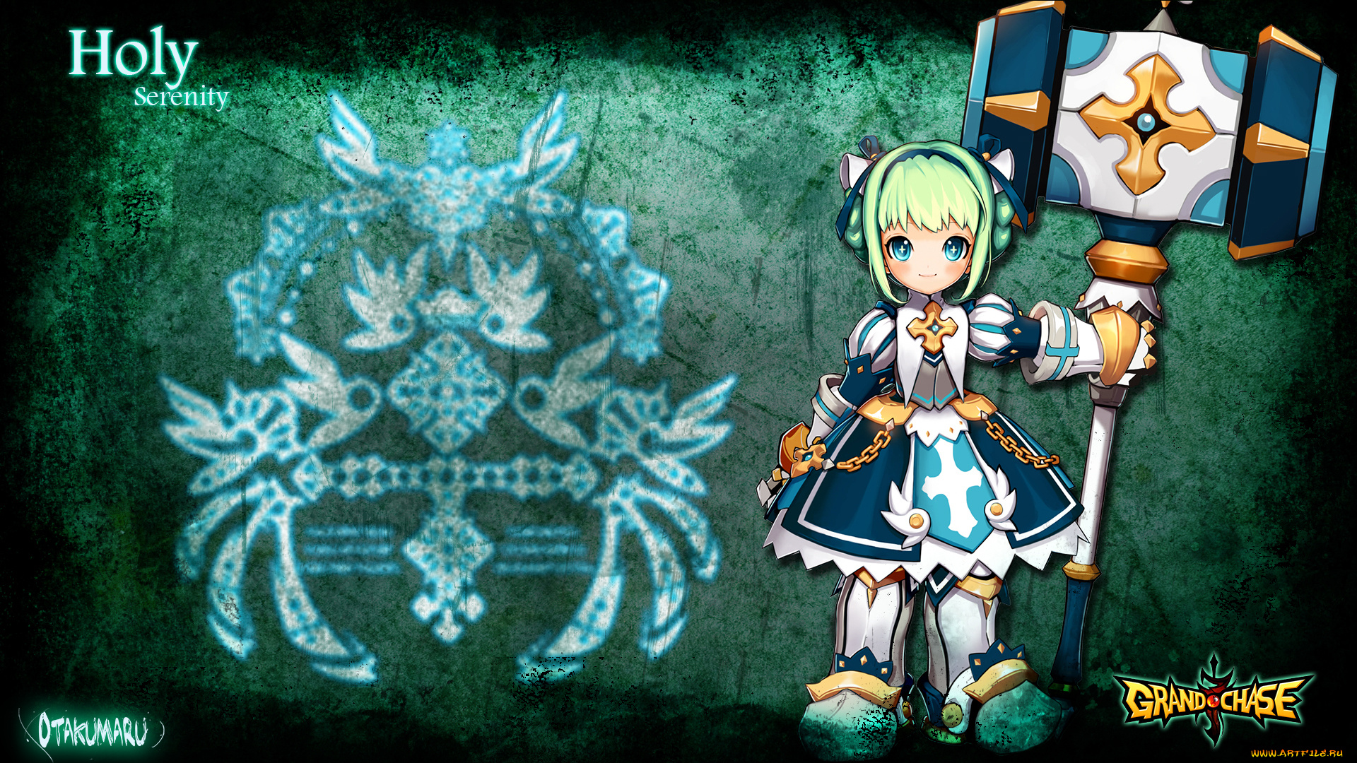 видео, игры, grand, chase, молот, девочка, рыцарь