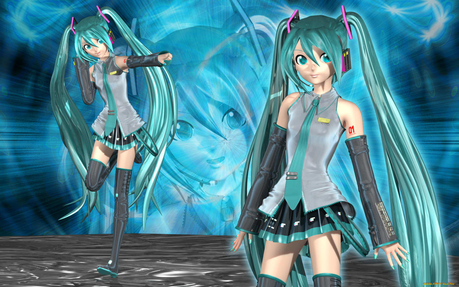 3д, графика, anime, аниме, vocaloid