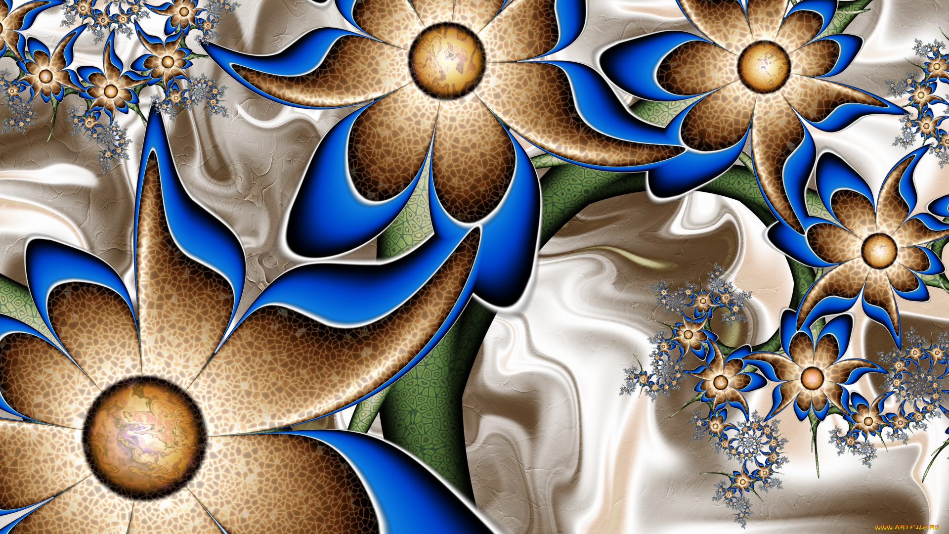 3д, графика, цветы, , flowers, узор, фон, цвета