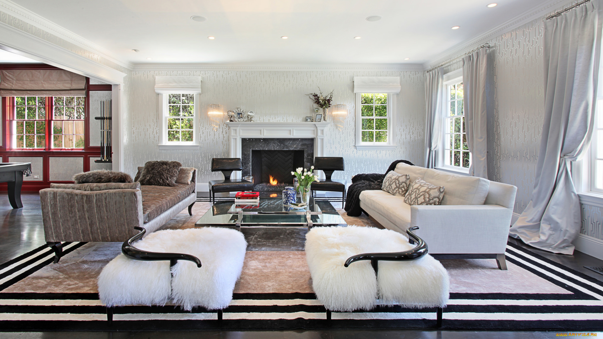 интерьер, гостиная, мебель, камин, стиль, цветы, living, room, fireplace, furniture, style, colors