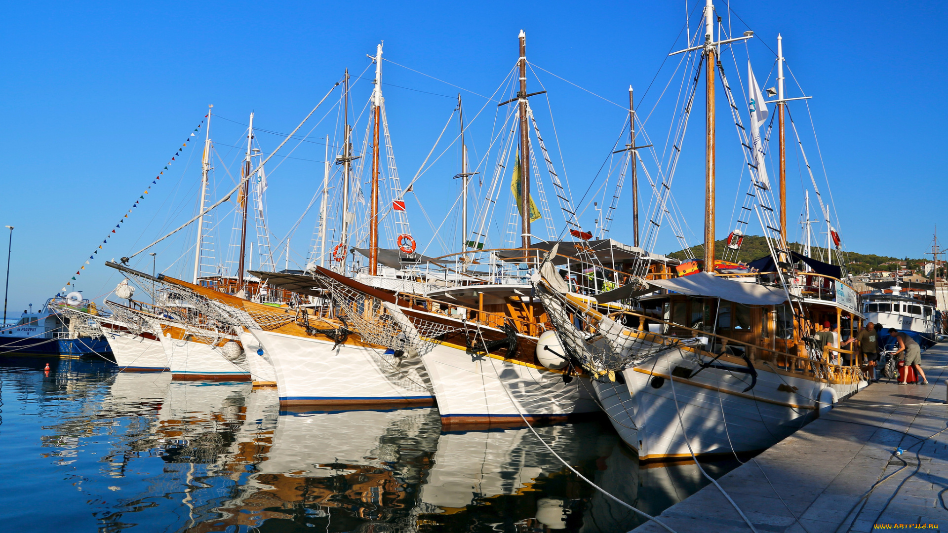 корабли, парусники, mooring, sailing, причал