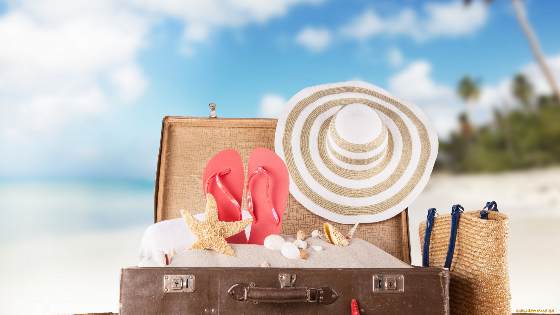 разное, одежда, , обувь, , текстиль, , экипировка, starfish, море, лето, сланцы, песок, каникулы, travel, tropical, sun, ракушки, чемодан, sea, очки, отдых, пляж, солнце, accessories, шляпа, beach, vacation, summer
