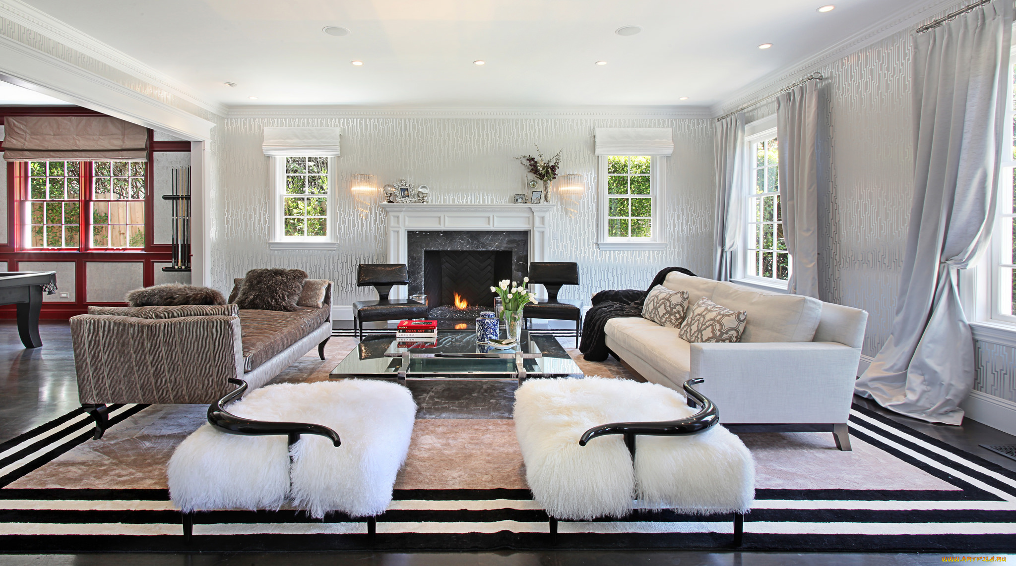 интерьер, гостиная, мебель, камин, стиль, цветы, living, room, fireplace, furniture, style, colors