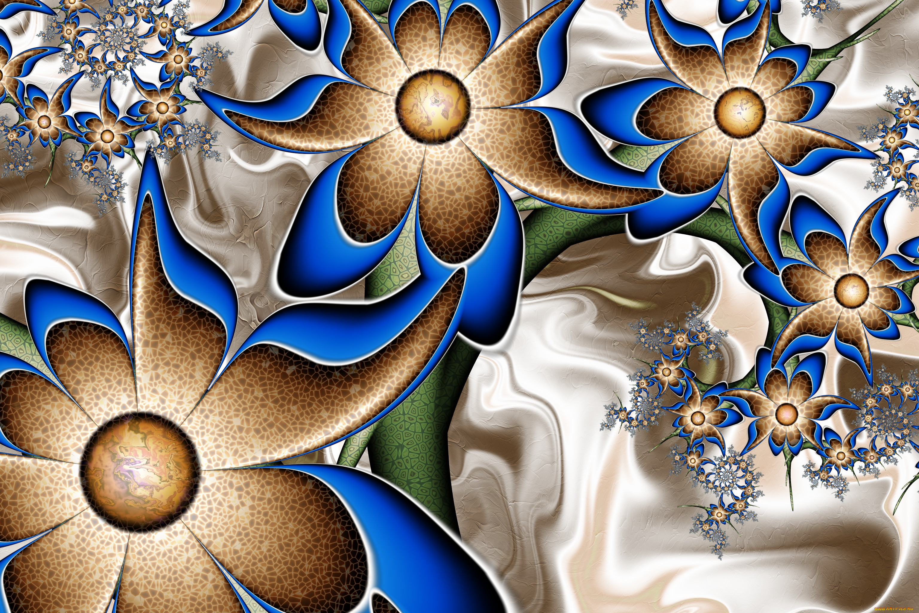 3д, графика, цветы, , flowers, узор, фон, цвета