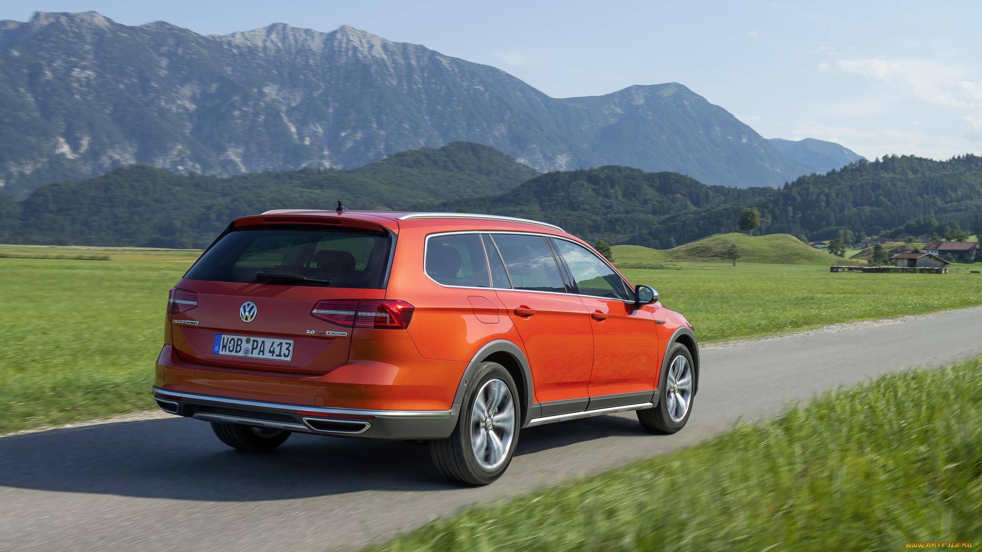 автомобили, volkswagen, красный, 2015, b8, alltrack, passat