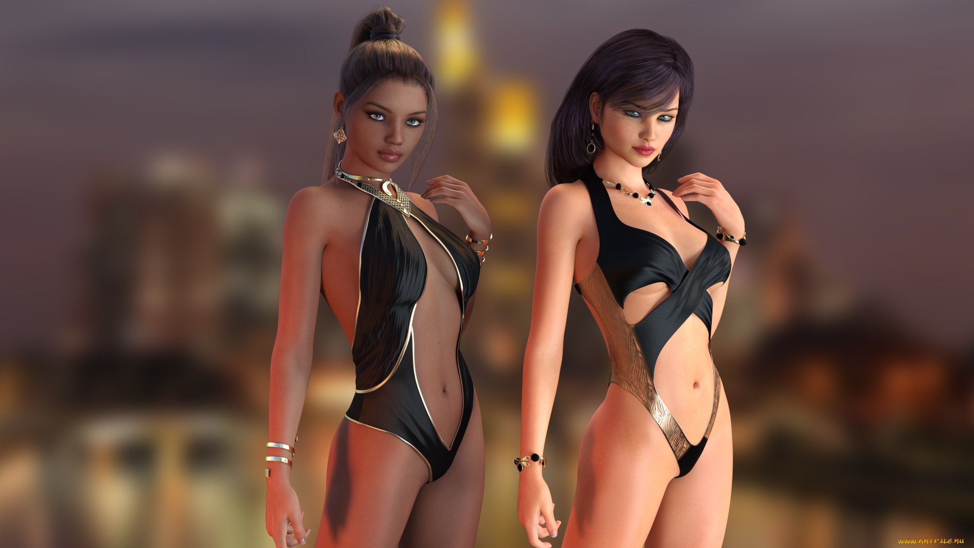 3д, графика, люди, , people, фон, взгляд, девушки