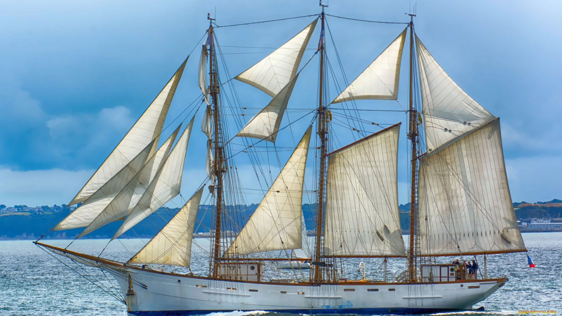 корабли, парусники, мачты, паруса