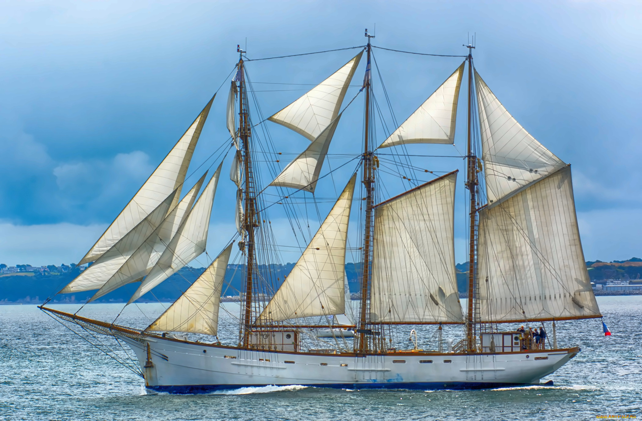 корабли, парусники, мачты, паруса