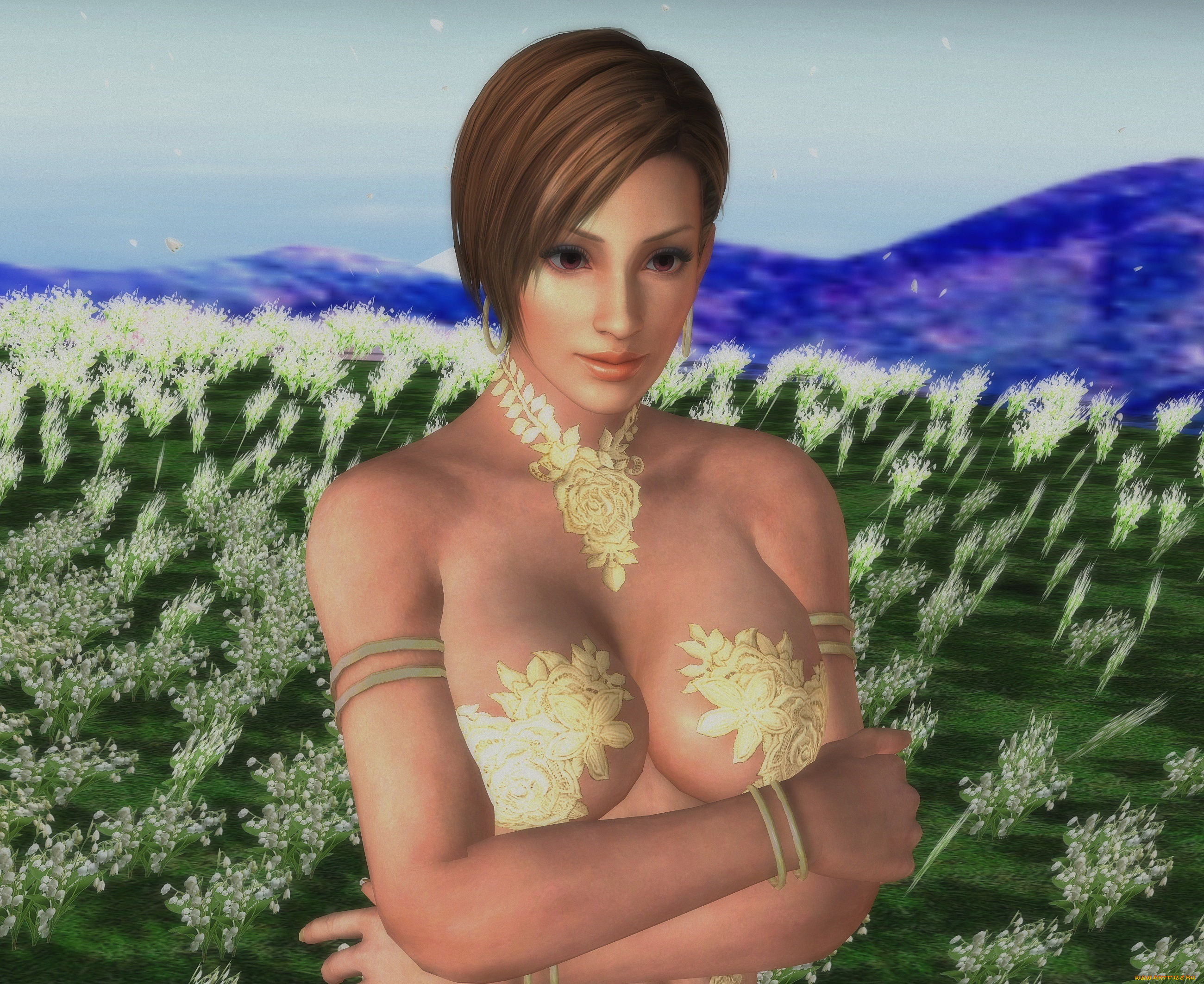 3д, графика, фантазия, , fantasy, девушка, взгляд, фон