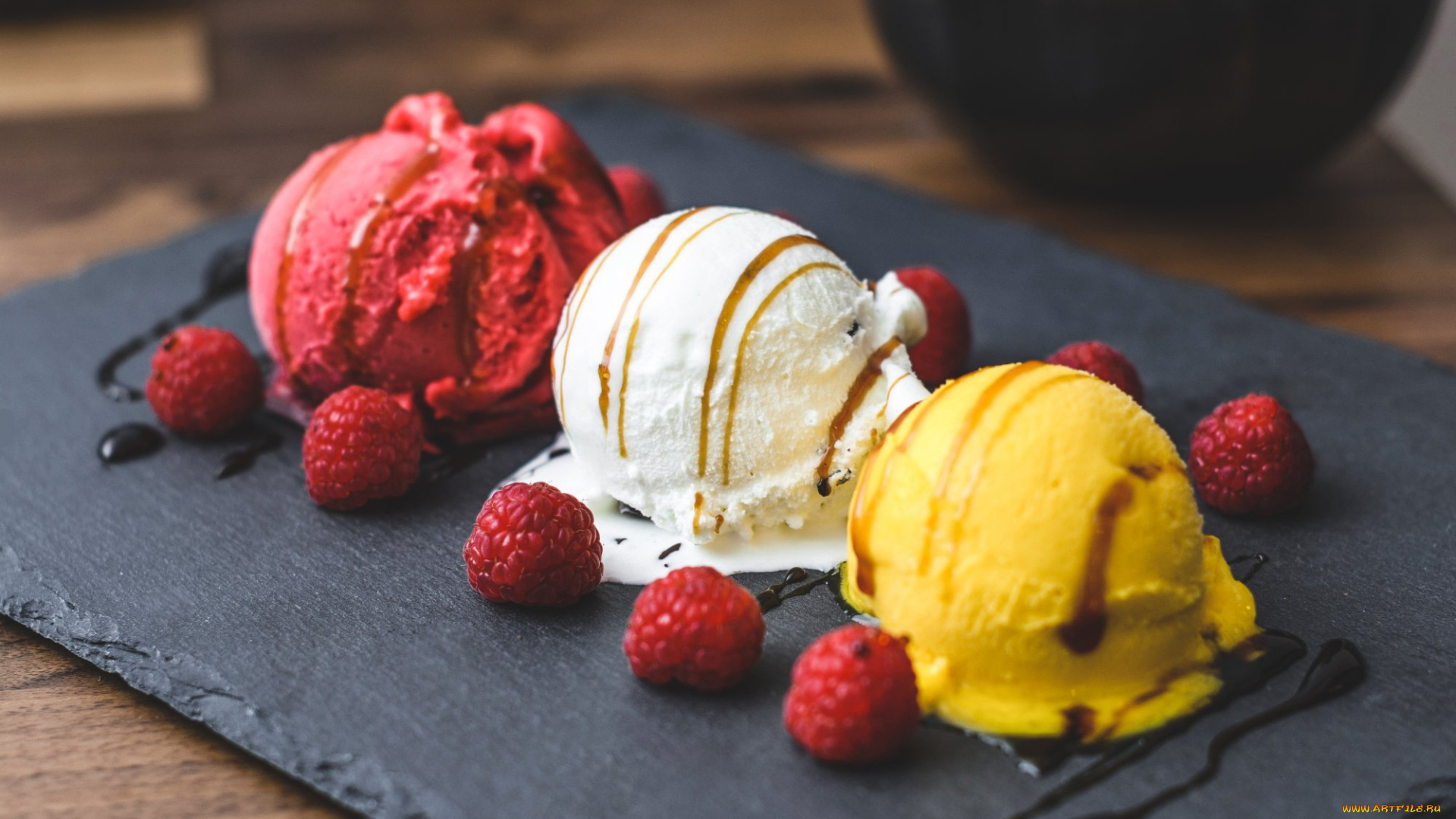 еда, мороженое, , десерты, малина, шоколад