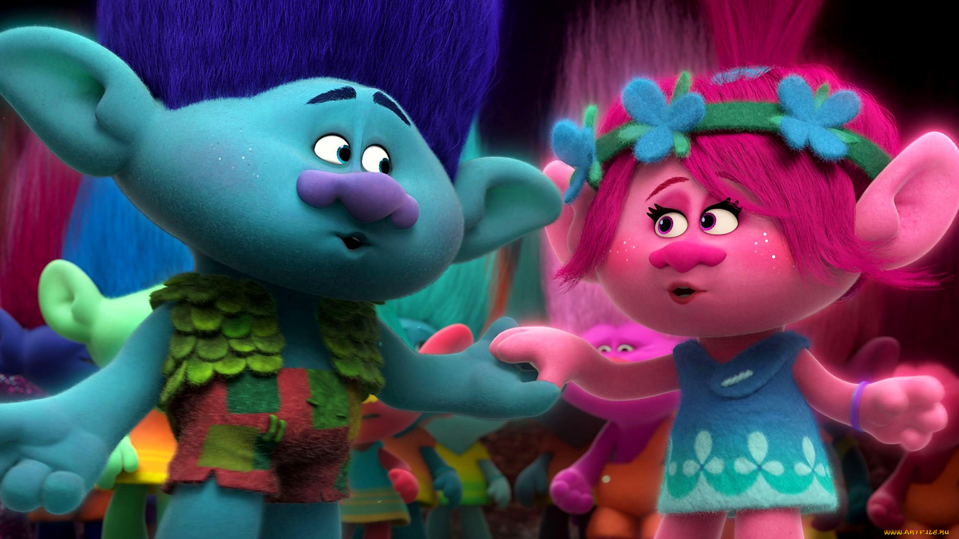 мультфильмы, trolls, мордочки, мультик, забавные, тролли, персонажи