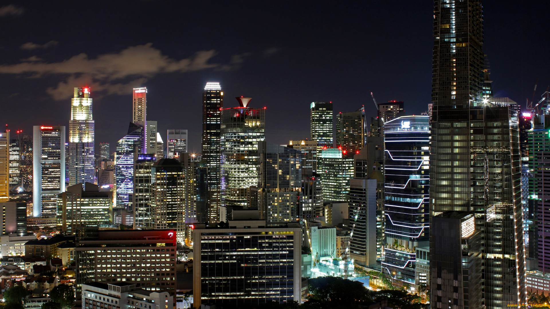 singapore, города, сингапур, , сингапур, панорама, небоскребы