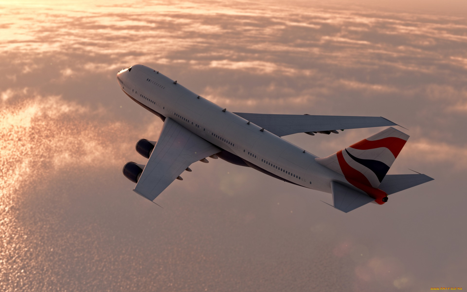 авиация, пассажирские, самолёты, самолет, высоко, пассажирский, в, небе, летит