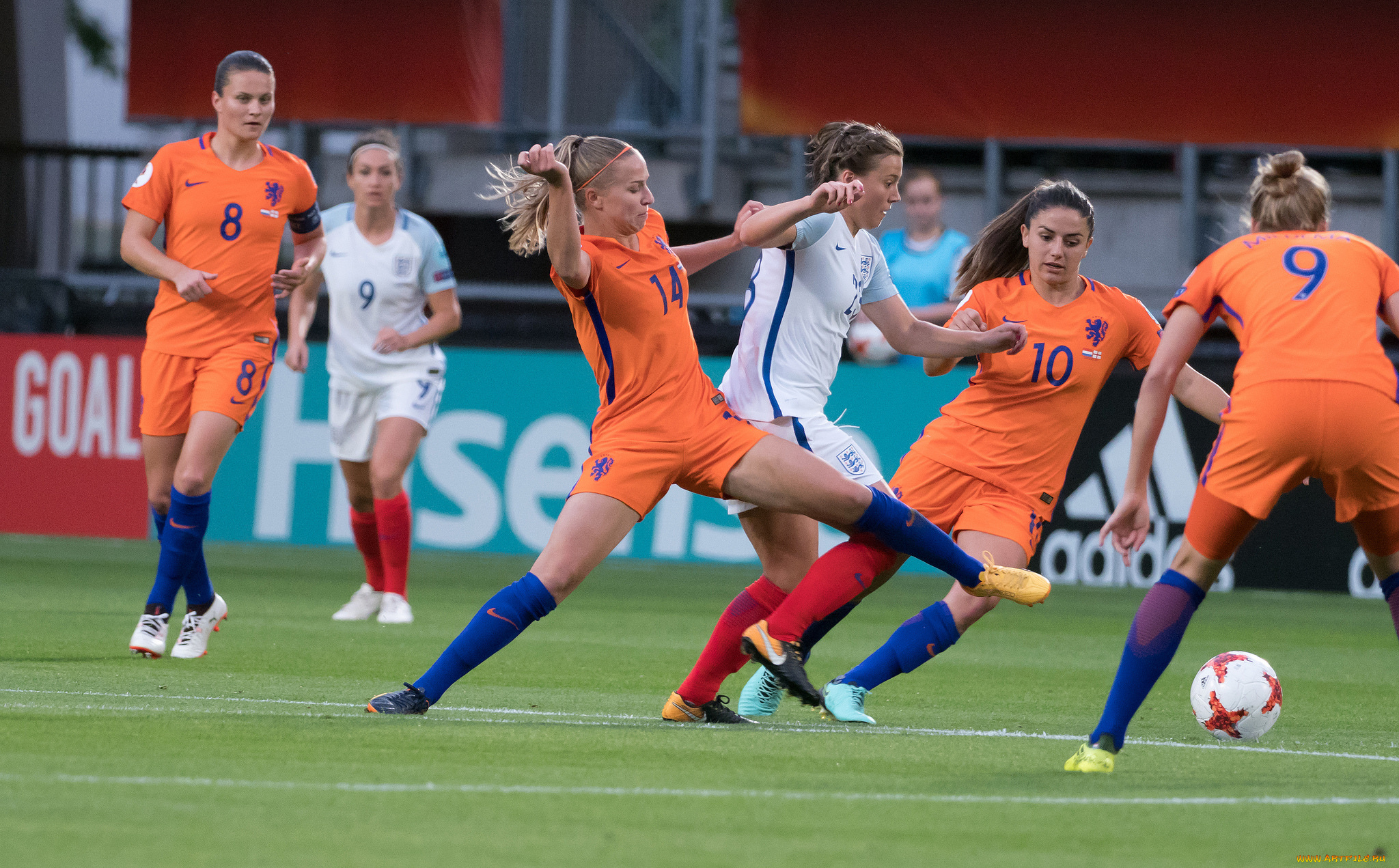 спорт, футбол, мяч, фон, взгляд, девушки