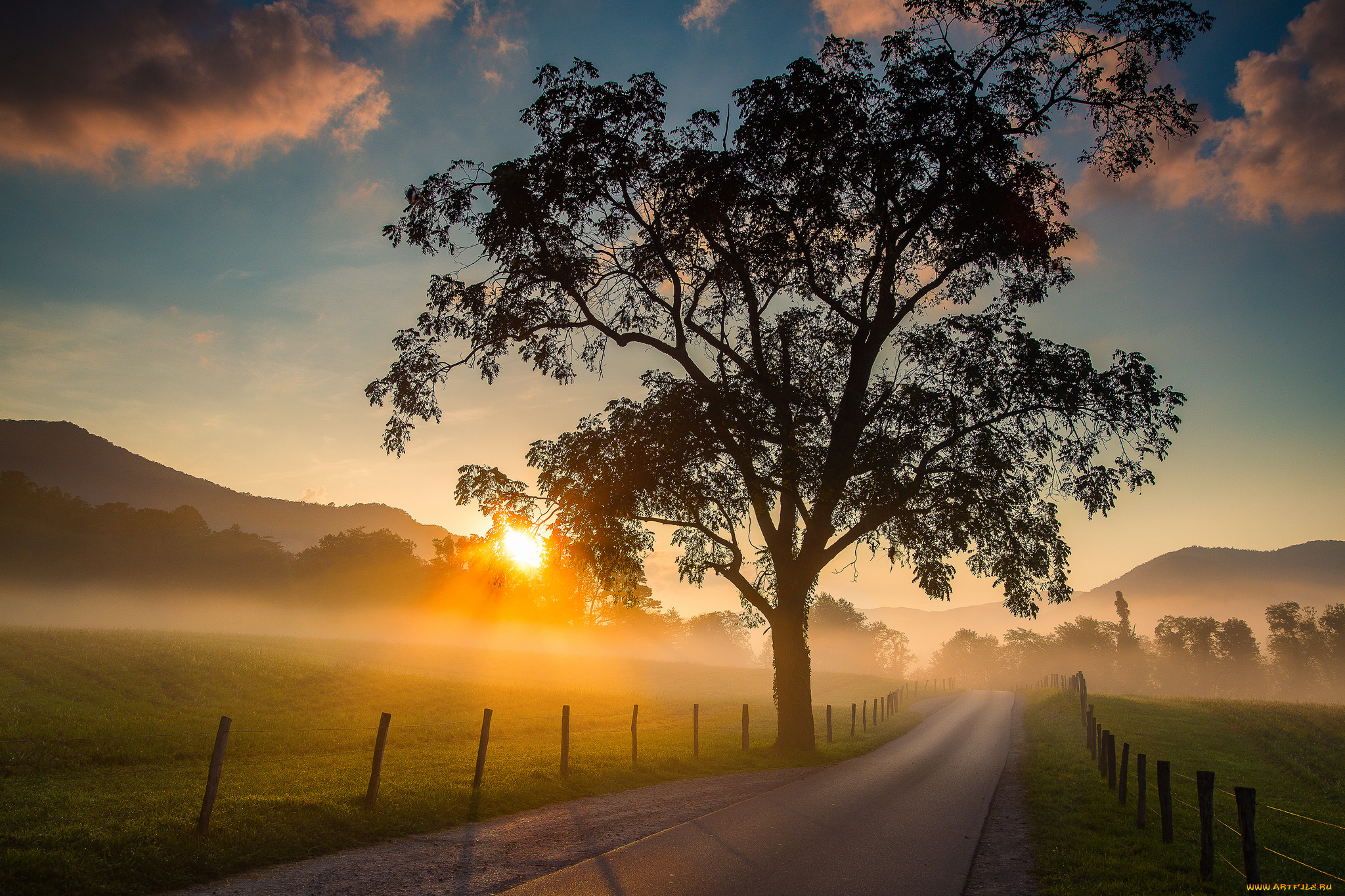 природа, восходы, закаты, простор