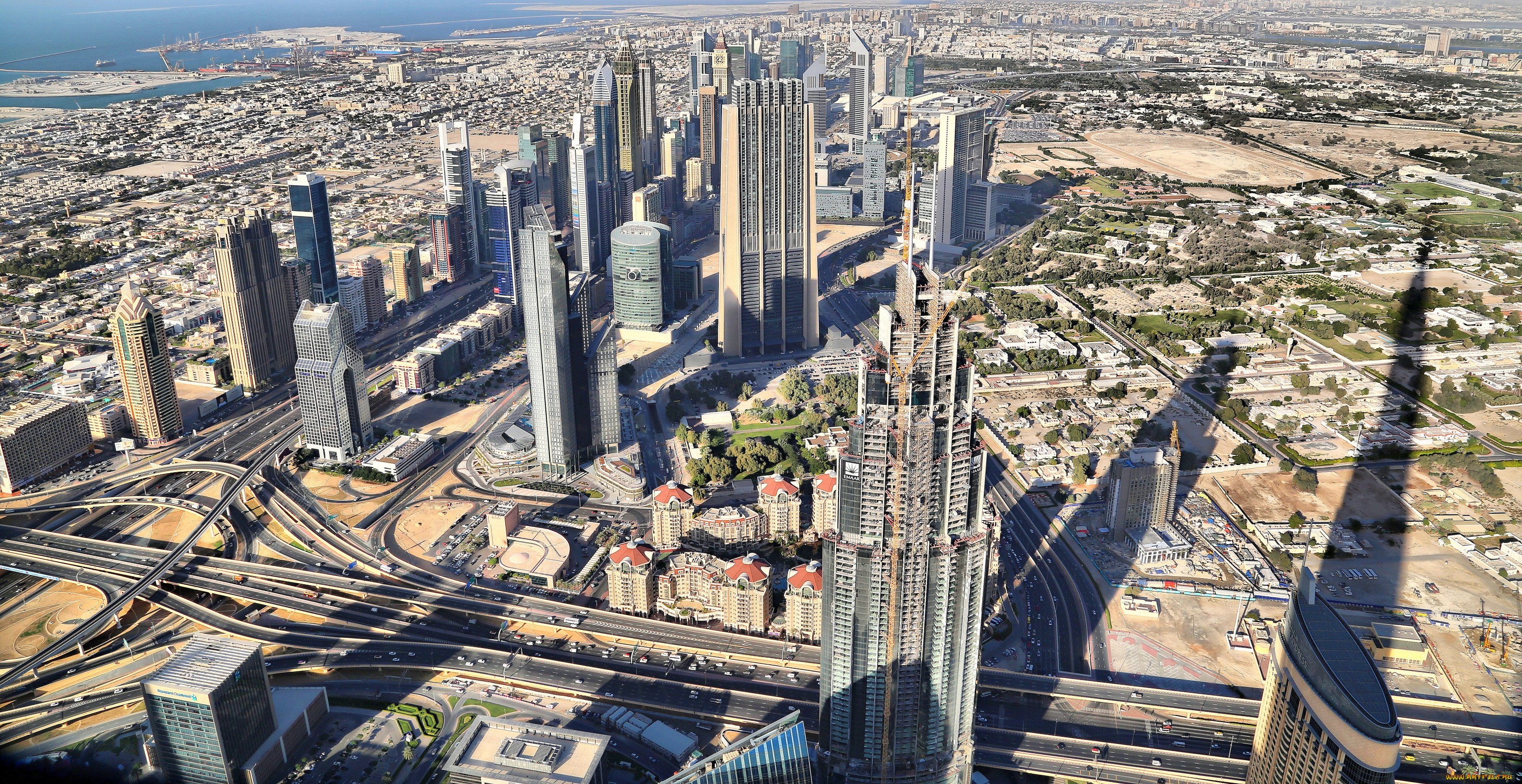 дубай, города, дубай, , оаэ, панорама, небоскребы