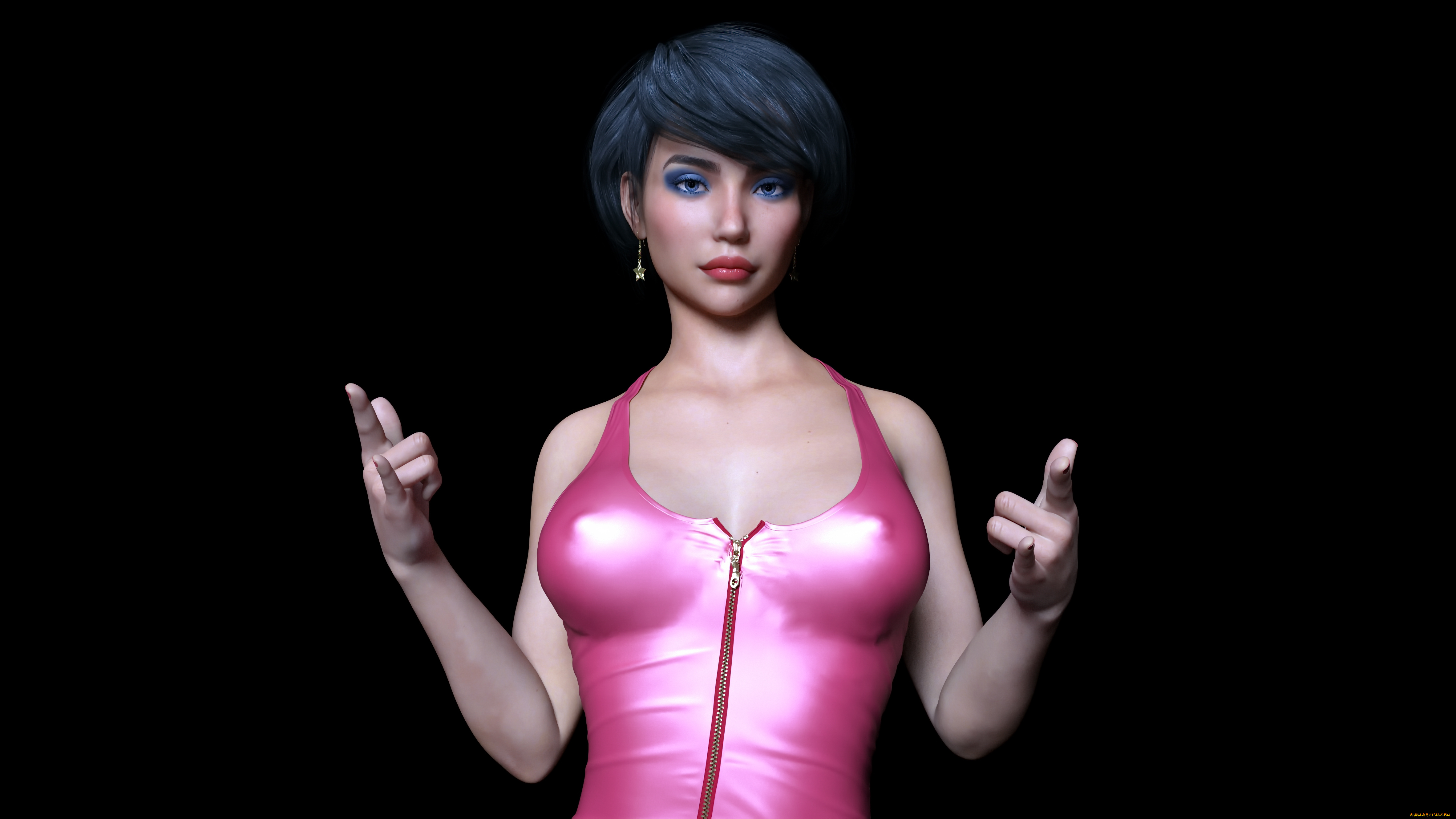 3д, графика, люди, , people, девушка, взгляд, фон