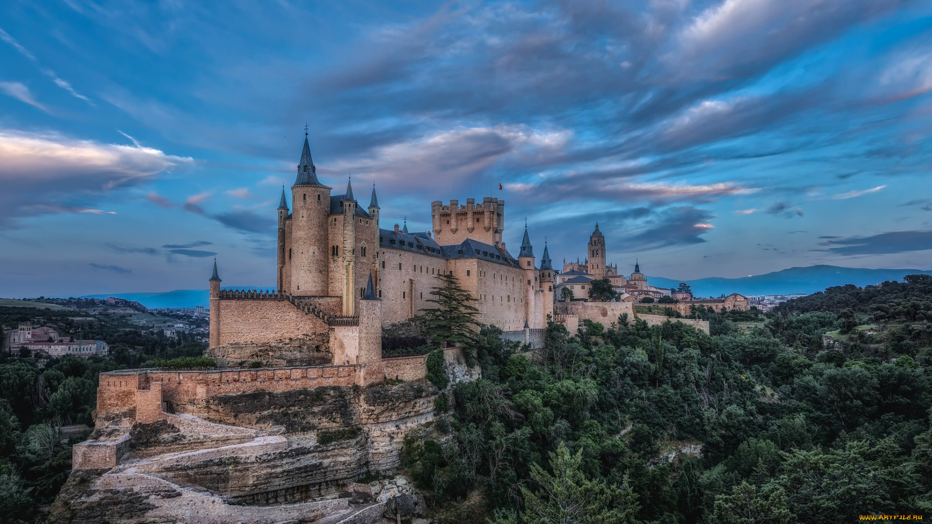 alc&, 225, zar, of, segovia, города, замки, испании, простор