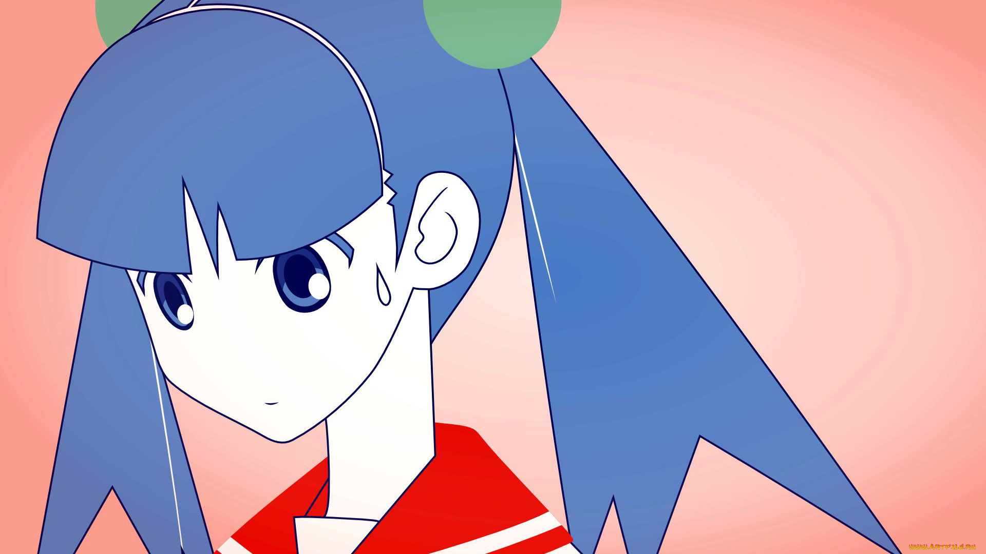 аниме, sayonara, zetsubo, sensei, девочка, хвостики, лицо