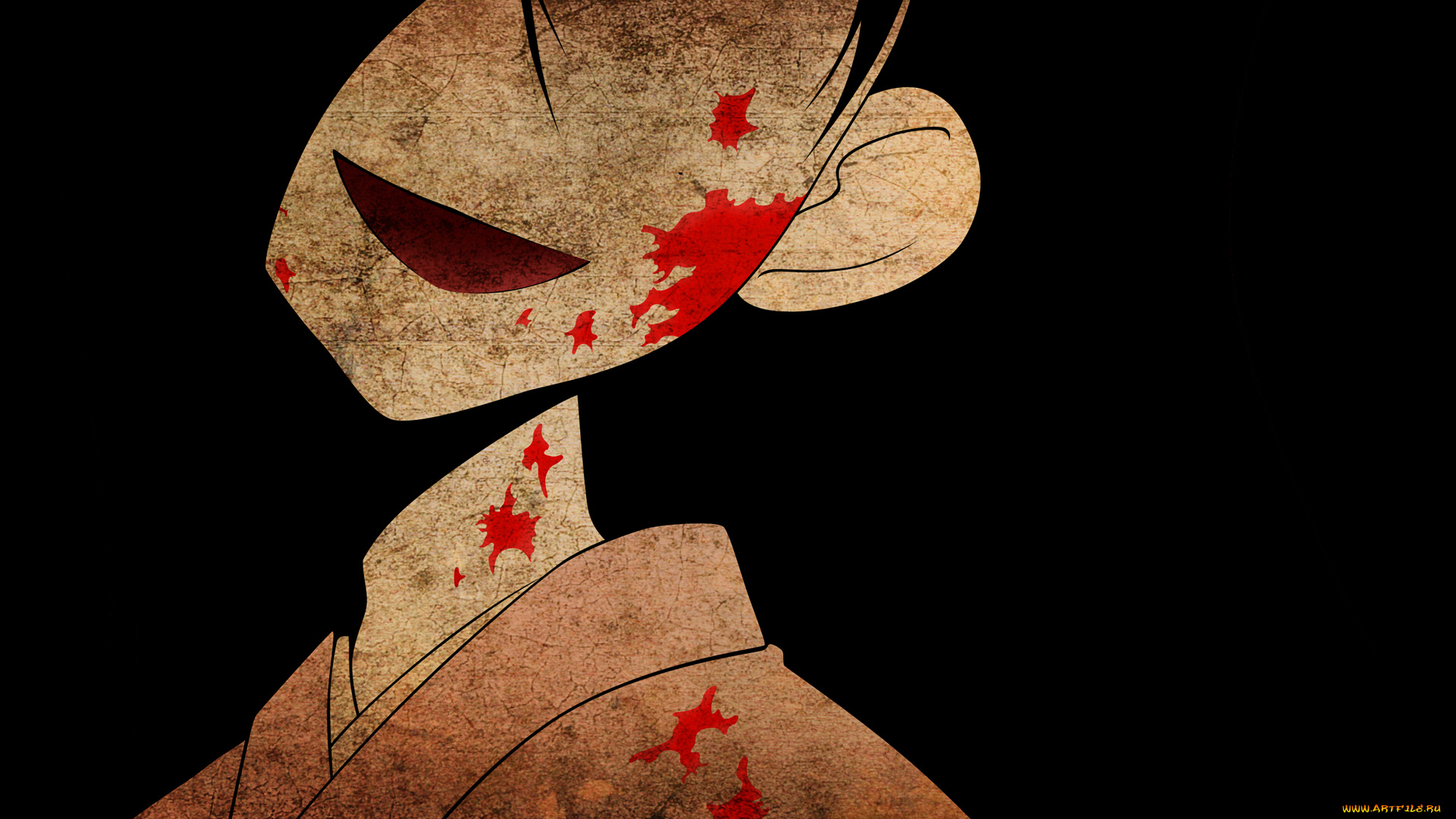 аниме, sayonara, zetsubo, sensei, девочка, кимоно, кровь