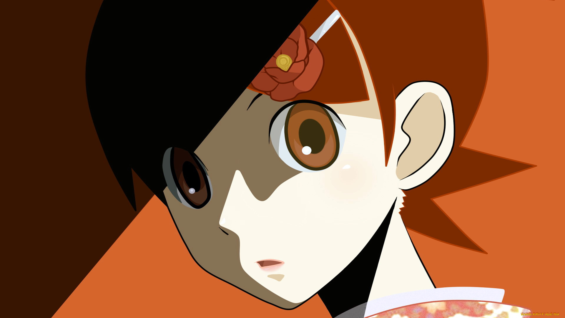 аниме, sayonara, zetsubo, sensei, девочка, заколка, лицо