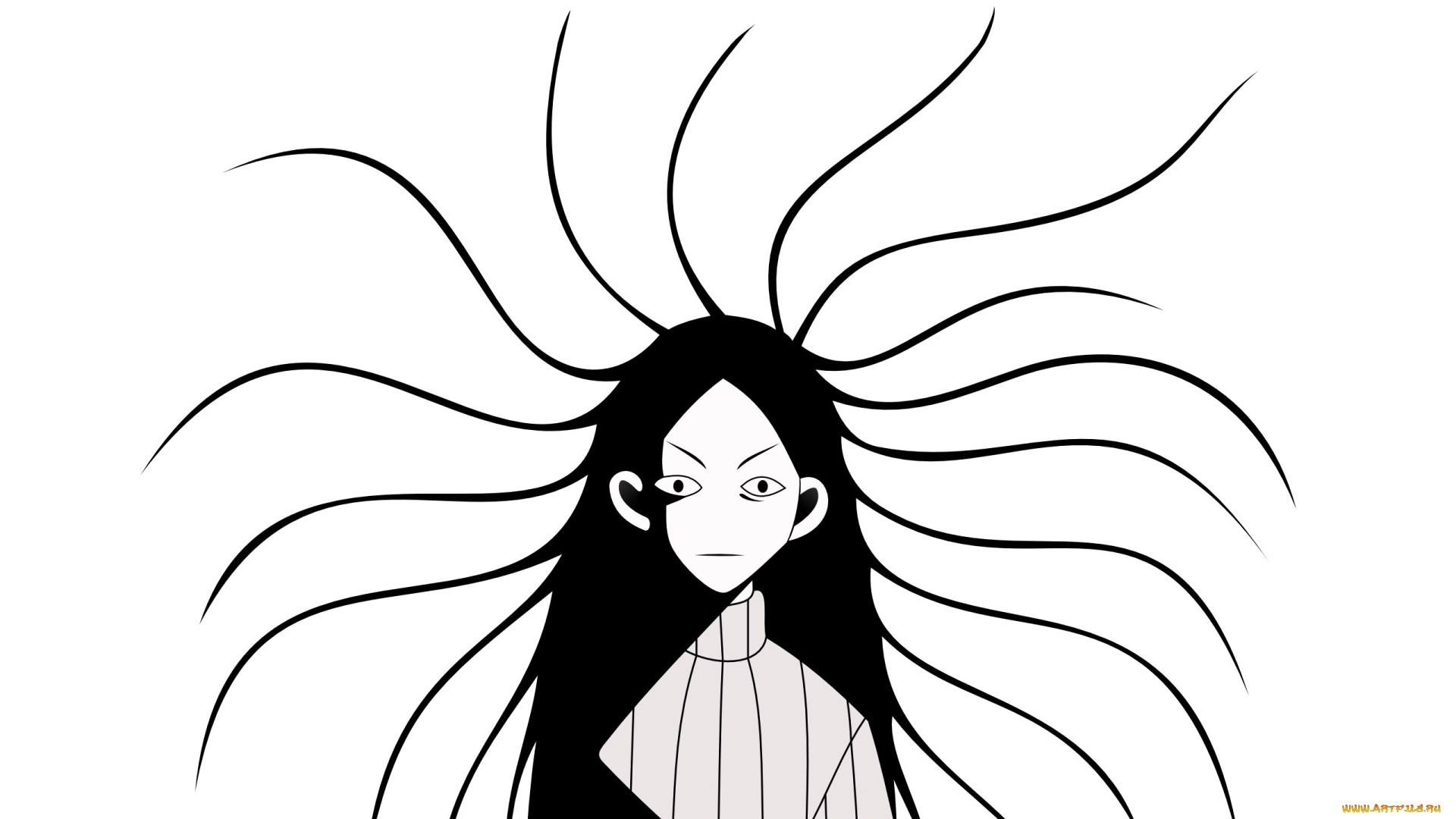 аниме, sayonara, zetsubo, sensei, свитер, волосы, девочка