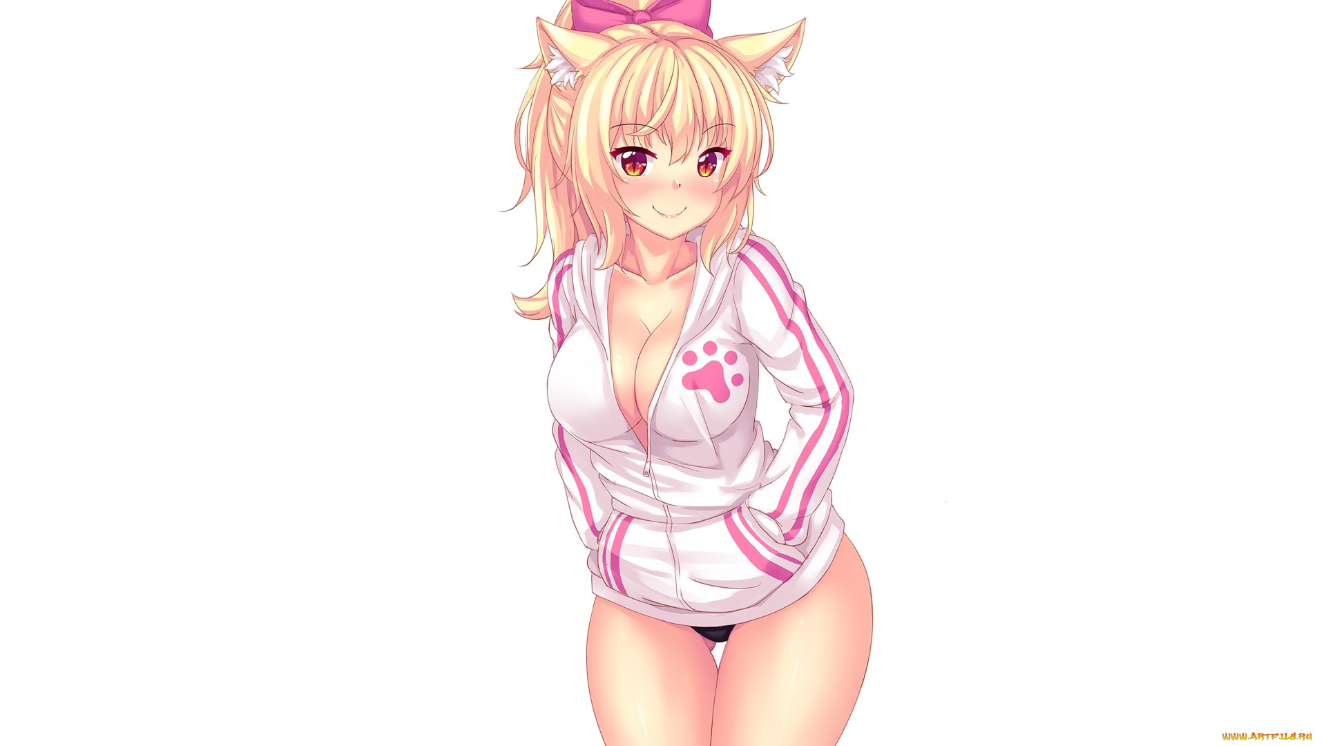 аниме, животные, , существа, фон, взгляд, девушка