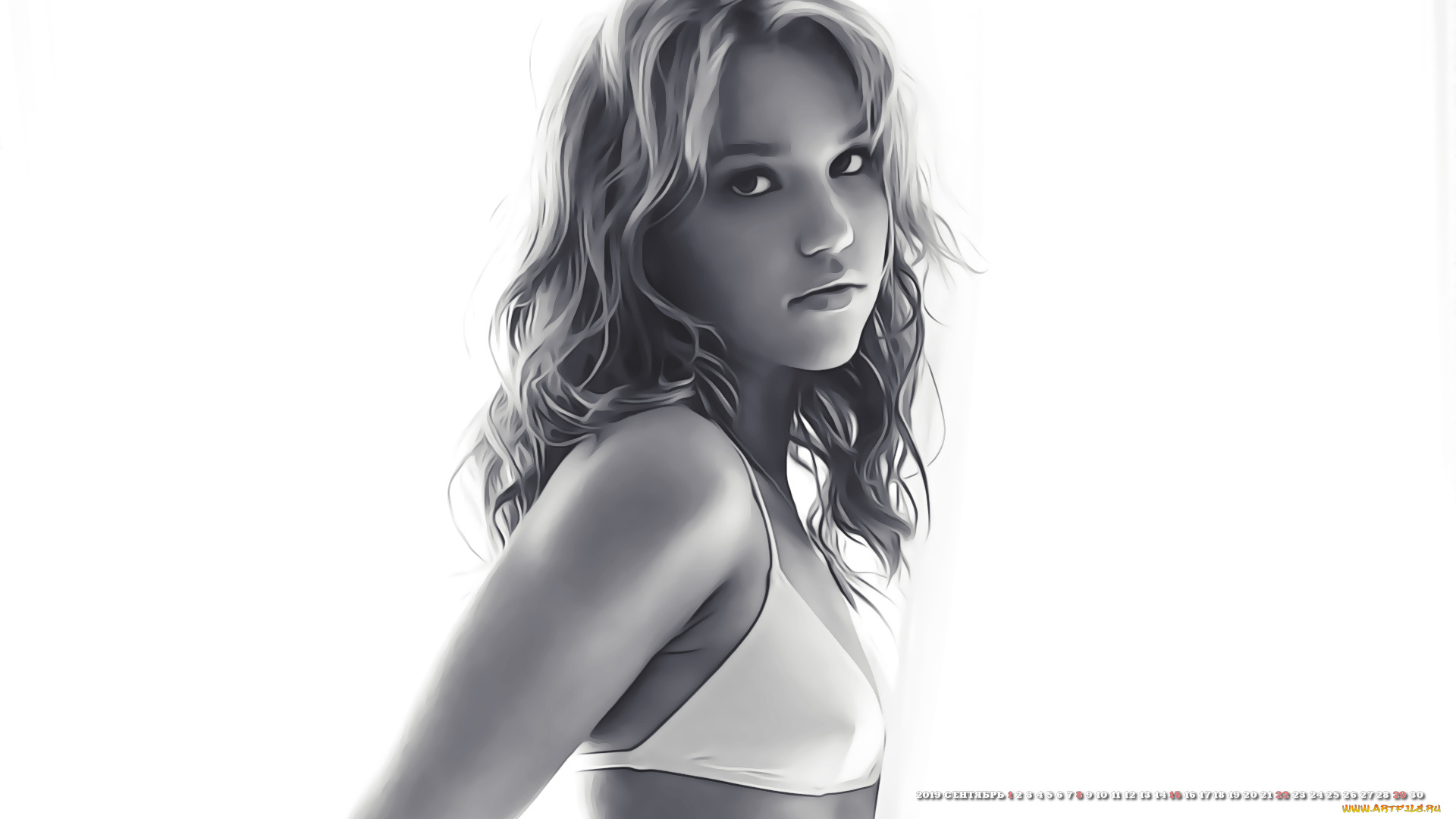 календари, компьютерный, дизайн, 2019, calendar, женщина, девушка, взгляд